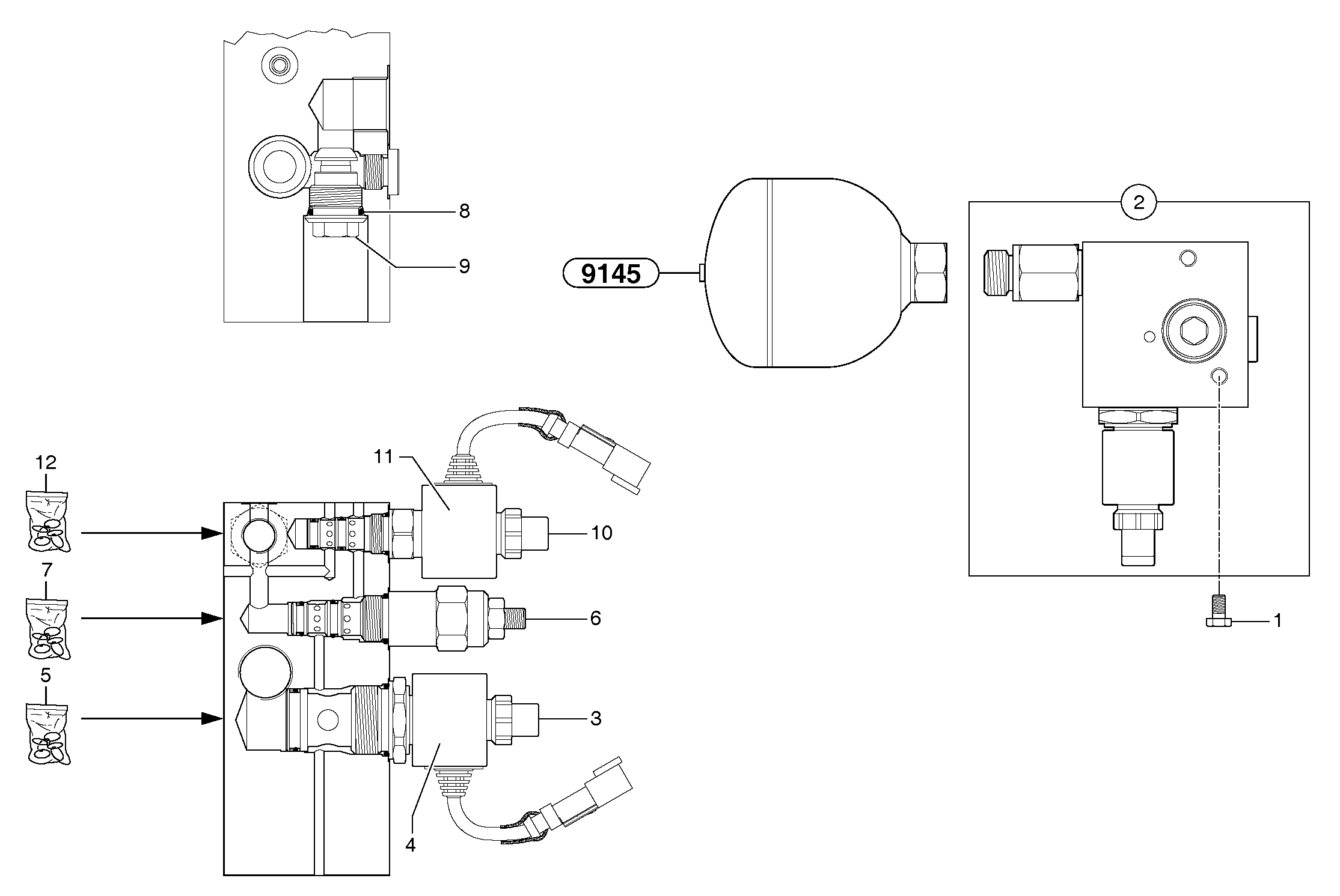 Схема запчастей Volvo EC15B - 39769 Accumulator / electrovalve EC15B TYPE 272 XT/XTV