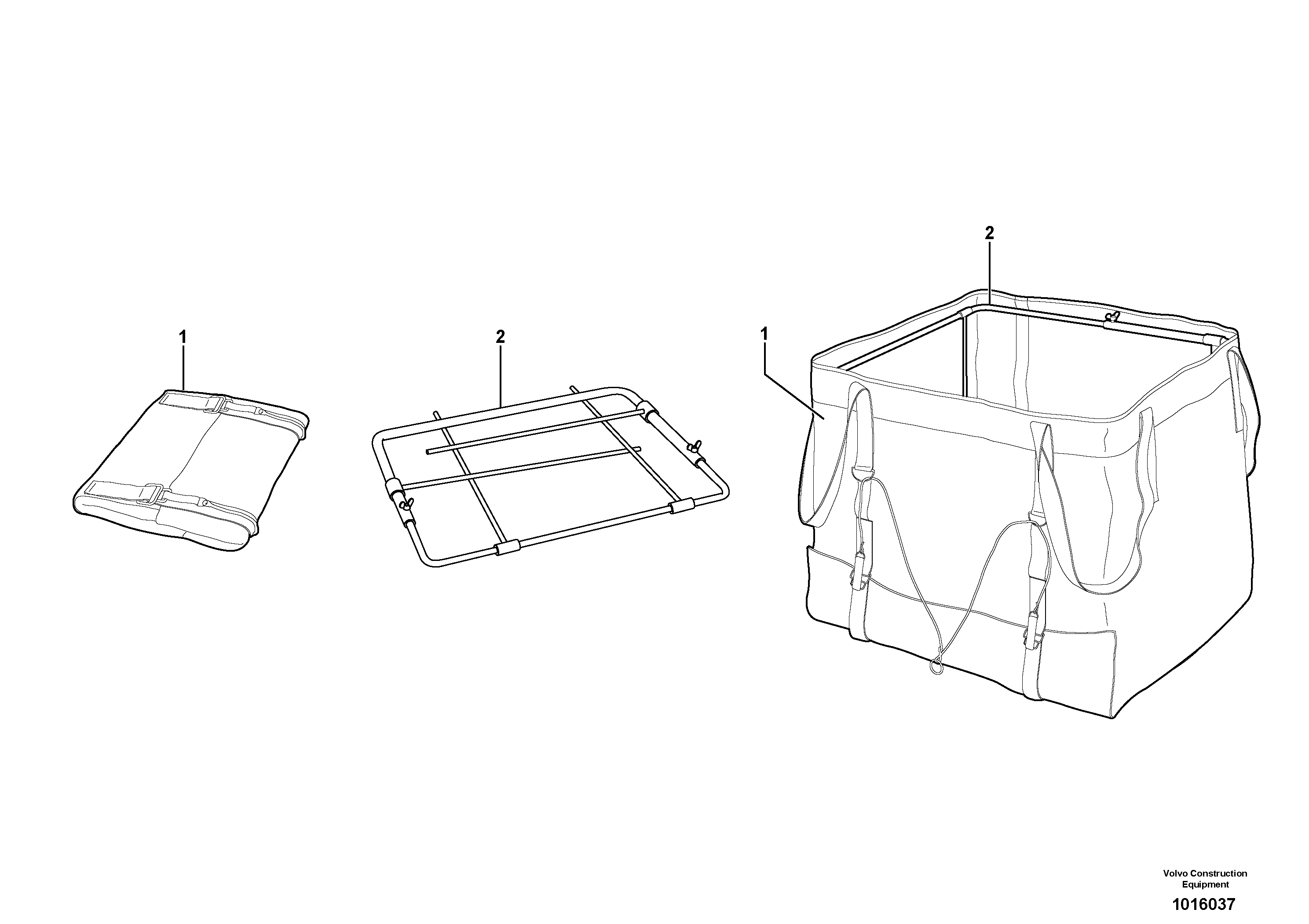 Схема запчастей Volvo EC15B - 40887 Bulk bag EC15B TYPE 272 XT/XTV