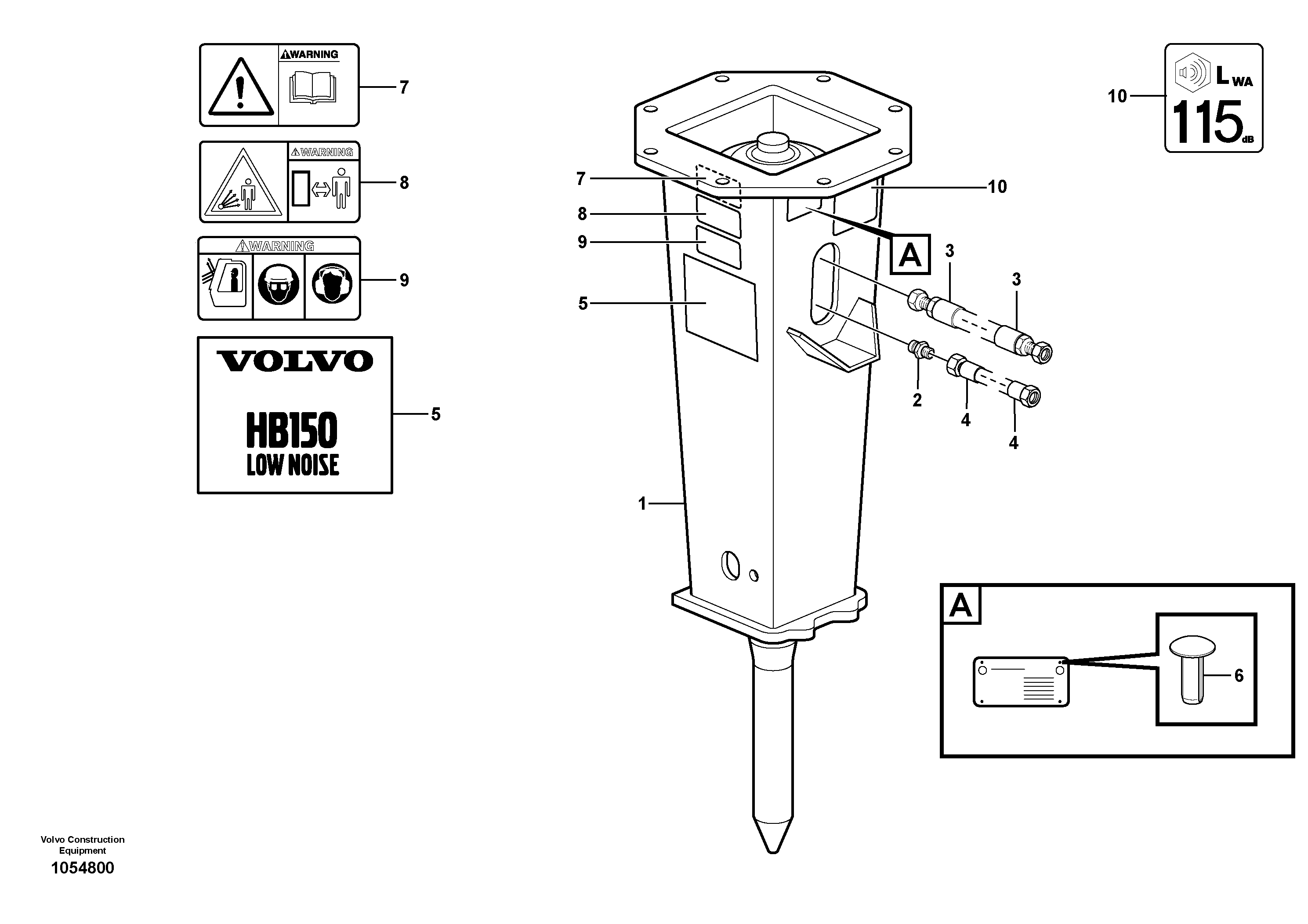 Схема запчастей Volvo EC15B - 5250 Hammer EC15B TYPE 272 XT/XTV