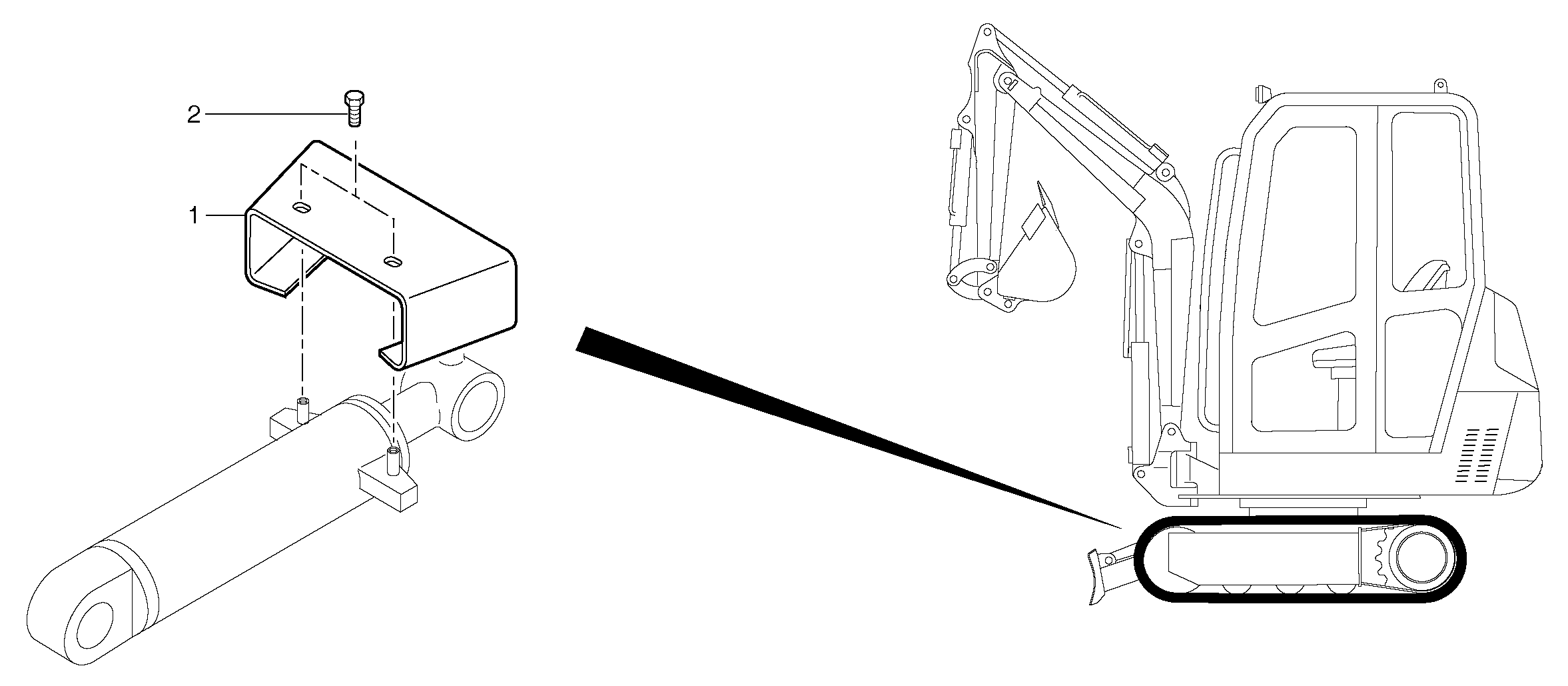 Схема запчастей Volvo EC15B - 102004 Cylinder rod protection EC15B TYPE 272 XT/XTV