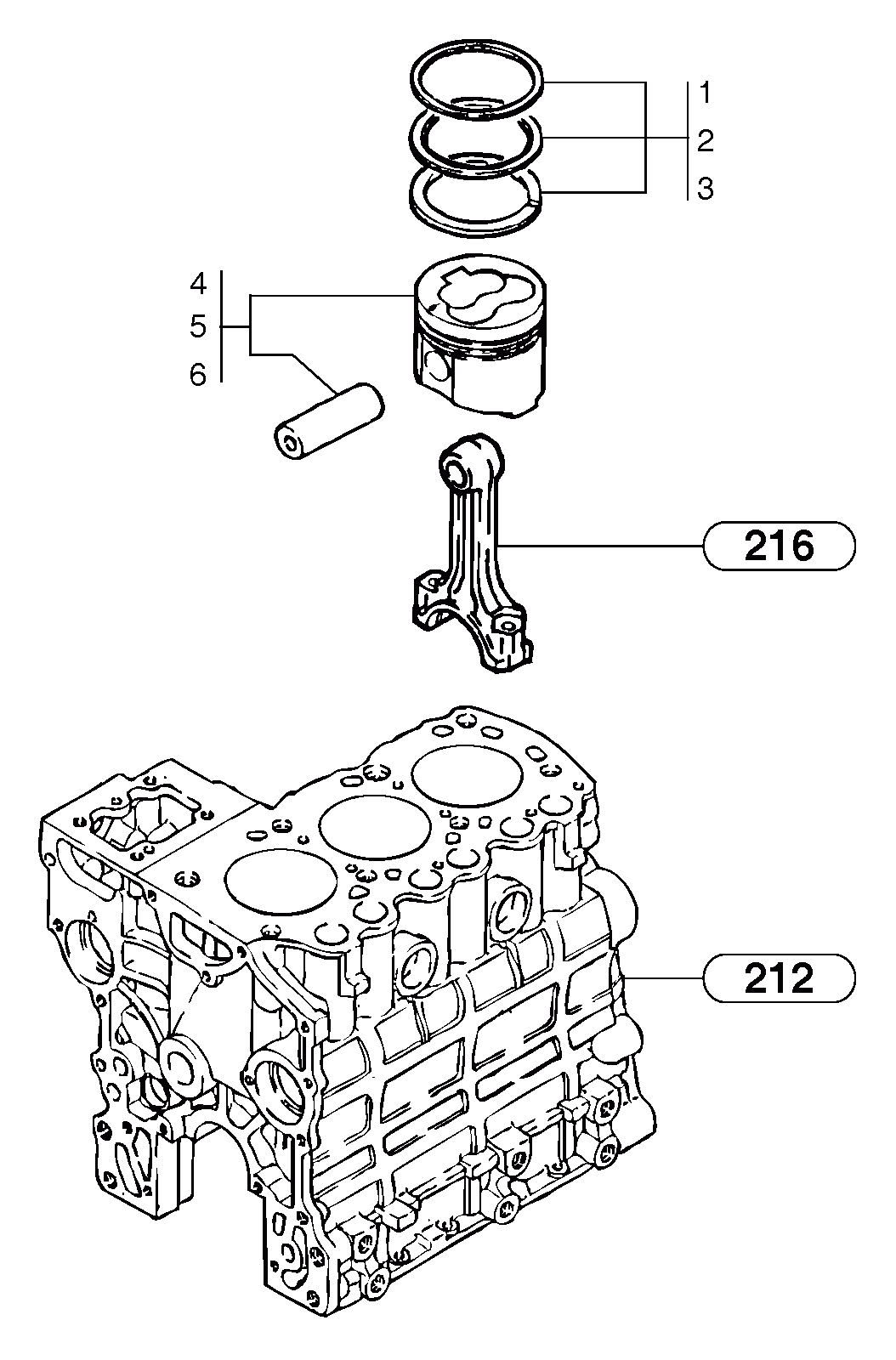 Схема запчастей Volvo EC15B - 18818 Pistons EC15B TYPE 272 XR