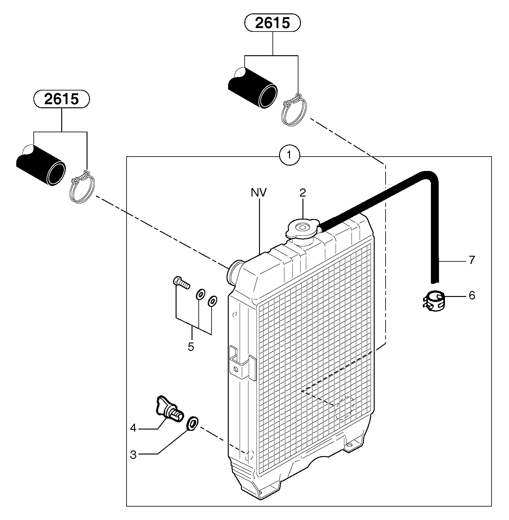 Схема запчастей Volvo EC15B - 25153 Radiator ( water ) EC15B TYPE 272 XR