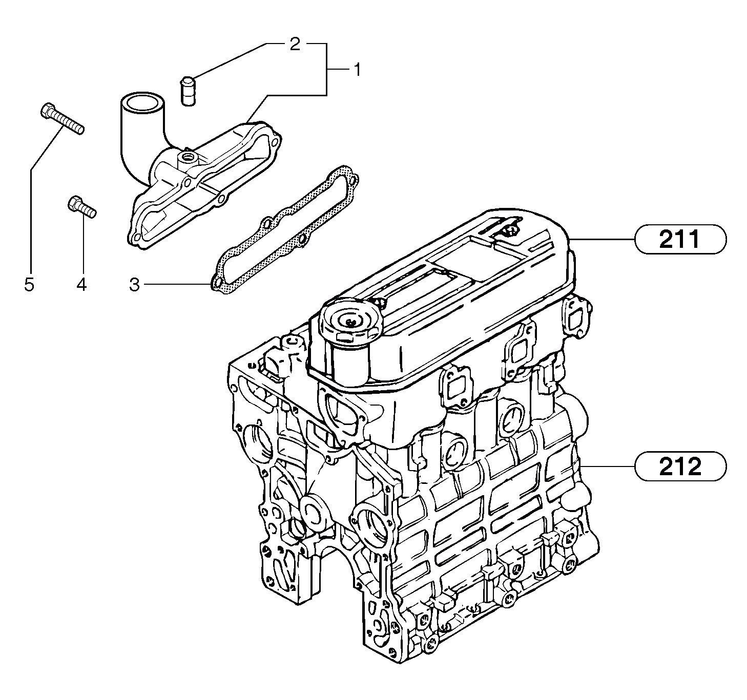 Схема запчастей Volvo EC15B - 35667 Впускной коллектор (труба) EC15B TYPE 272 XT/XTV