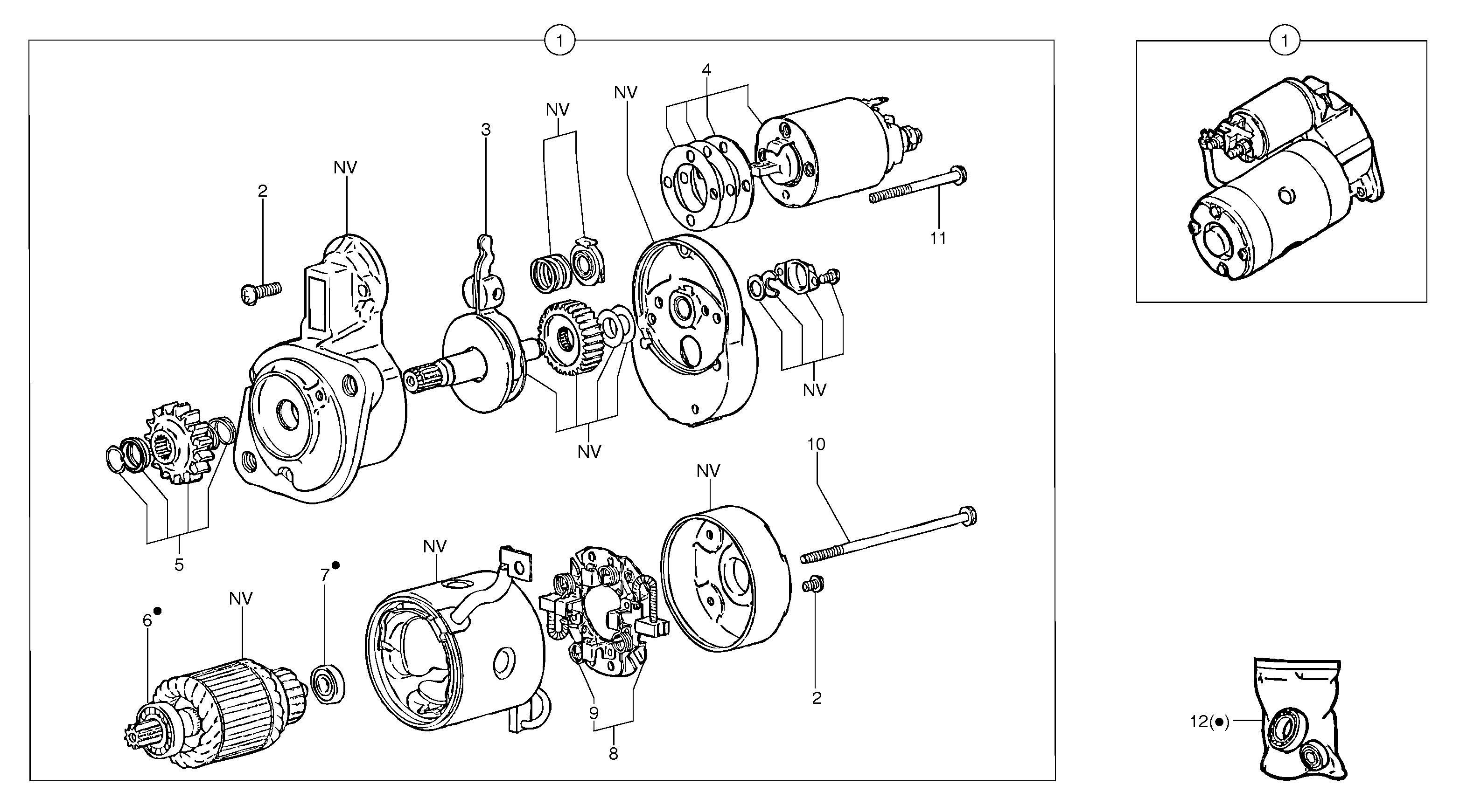 Схема запчастей Volvo EC15B - 32596 Starter motor EC15B TYPE 272 XT/XTV