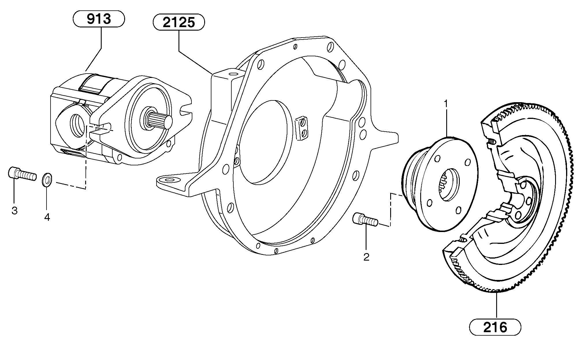 Схема запчастей Volvo EC15B - 45516 Engine coupling / hydraulic pump EC15B TYPE 272 XR