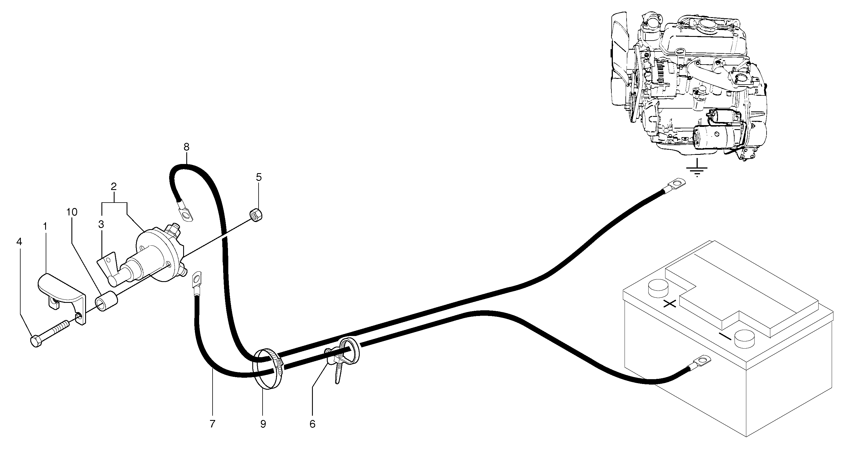 Схема запчастей Volvo EC15B - 77949 Battery cut-out EC15B TYPE 272 XT/XTV