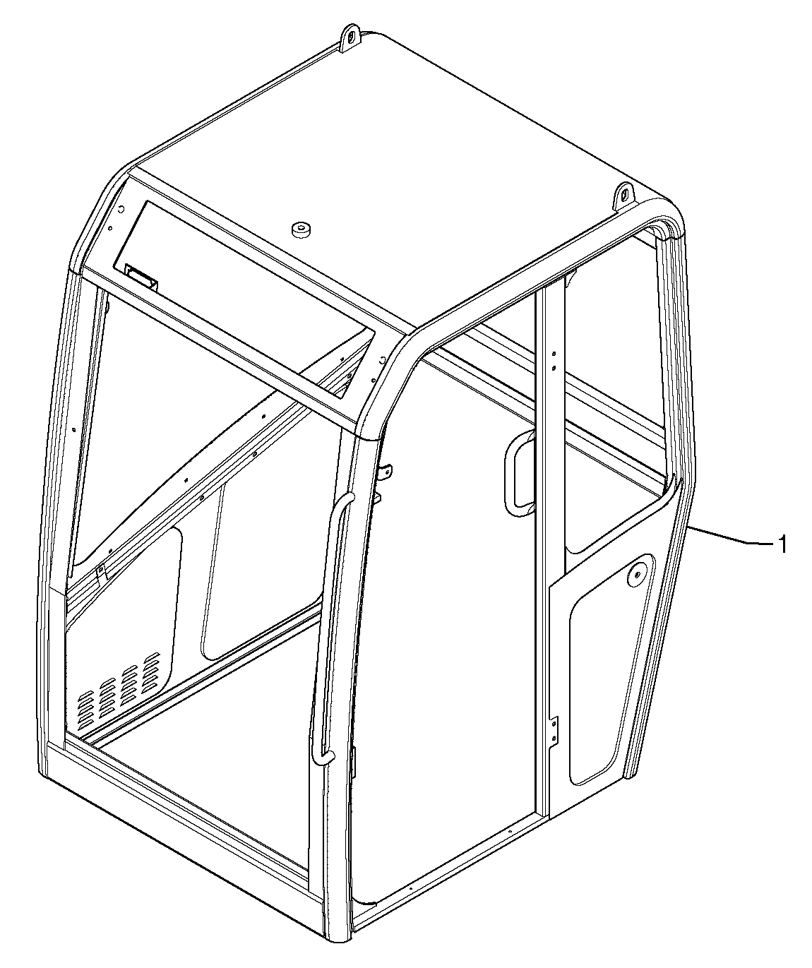 Схема запчастей Volvo EC15B - 34434 Cab : framework EC15B TYPE 272 XR