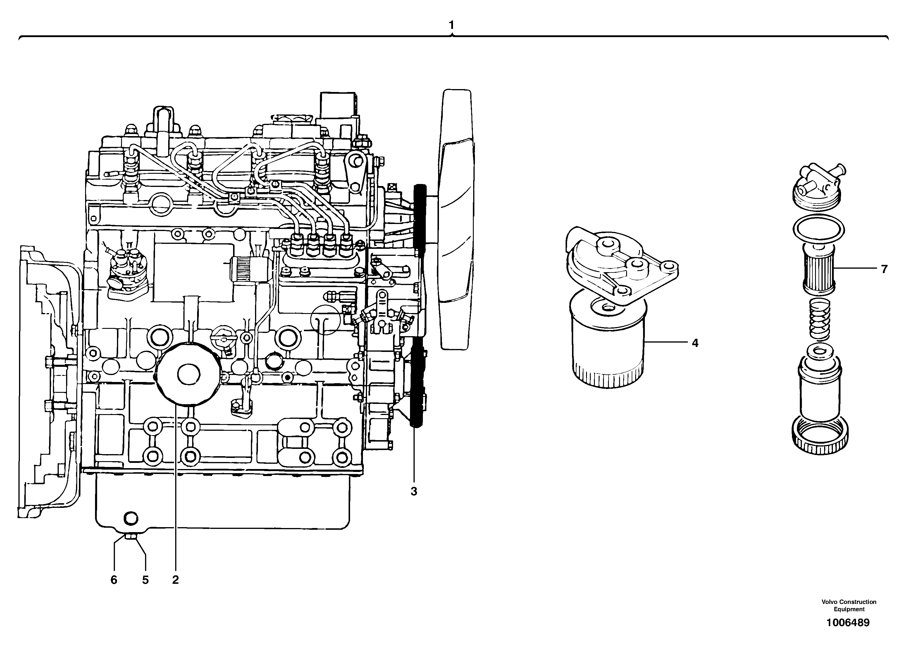 Схема запчастей Volvo EC50 - 14421 Двигатель в сборе (дизель) EC50VV TYPE 247