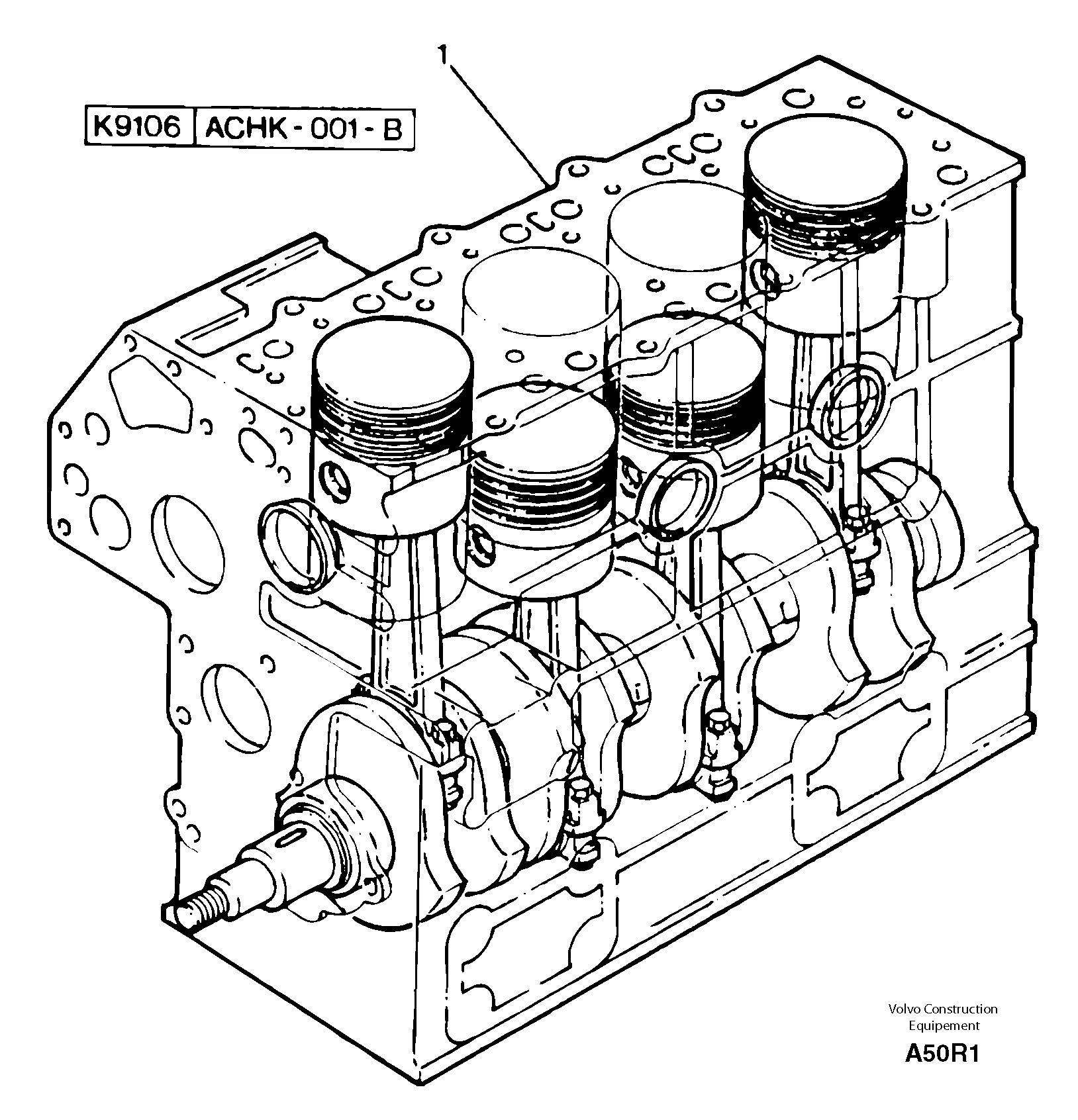 Схема запчастей Volvo EC50 - 9274 Short engine EC50 TYPE 247