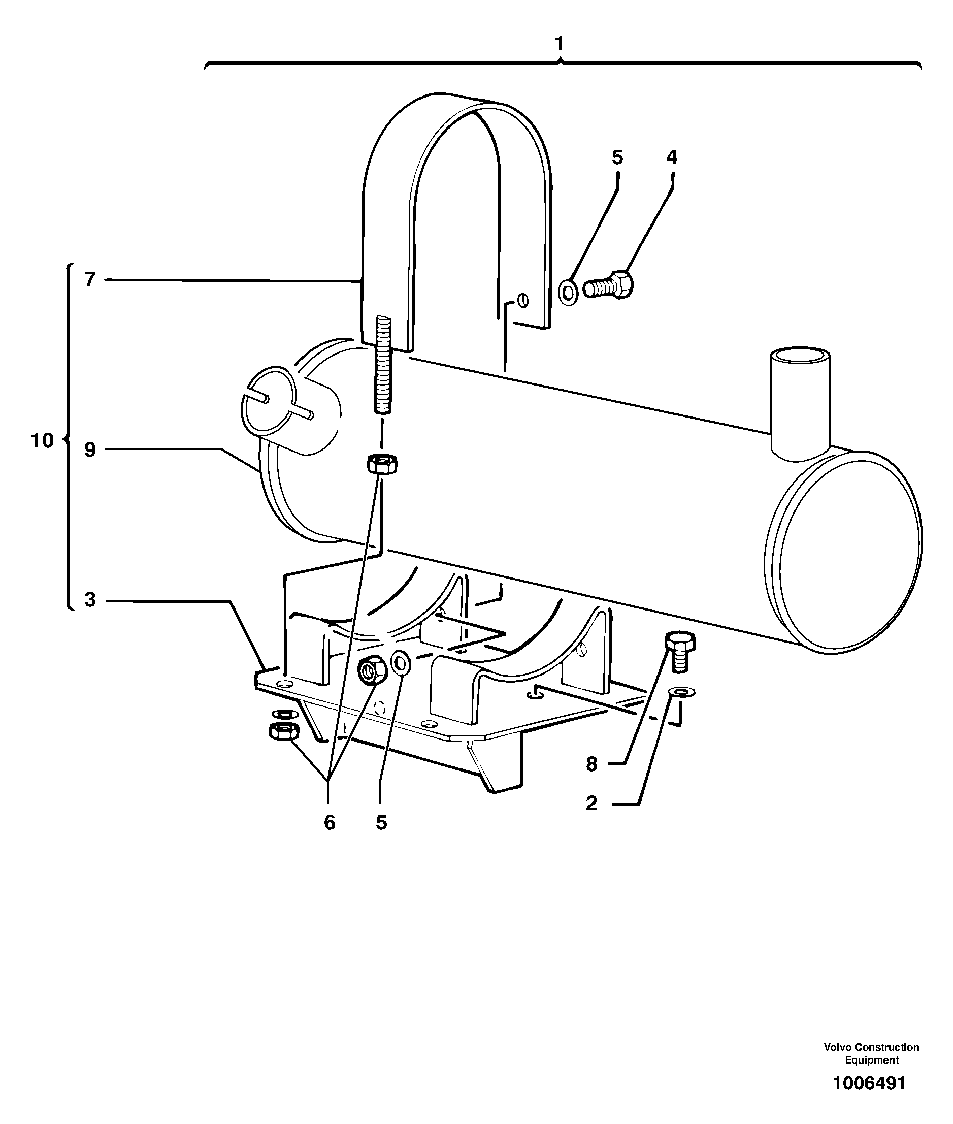 Схема запчастей Volvo EC50 - 6439 Muffler with catalytic exhaust EC50VV TYPE 247
