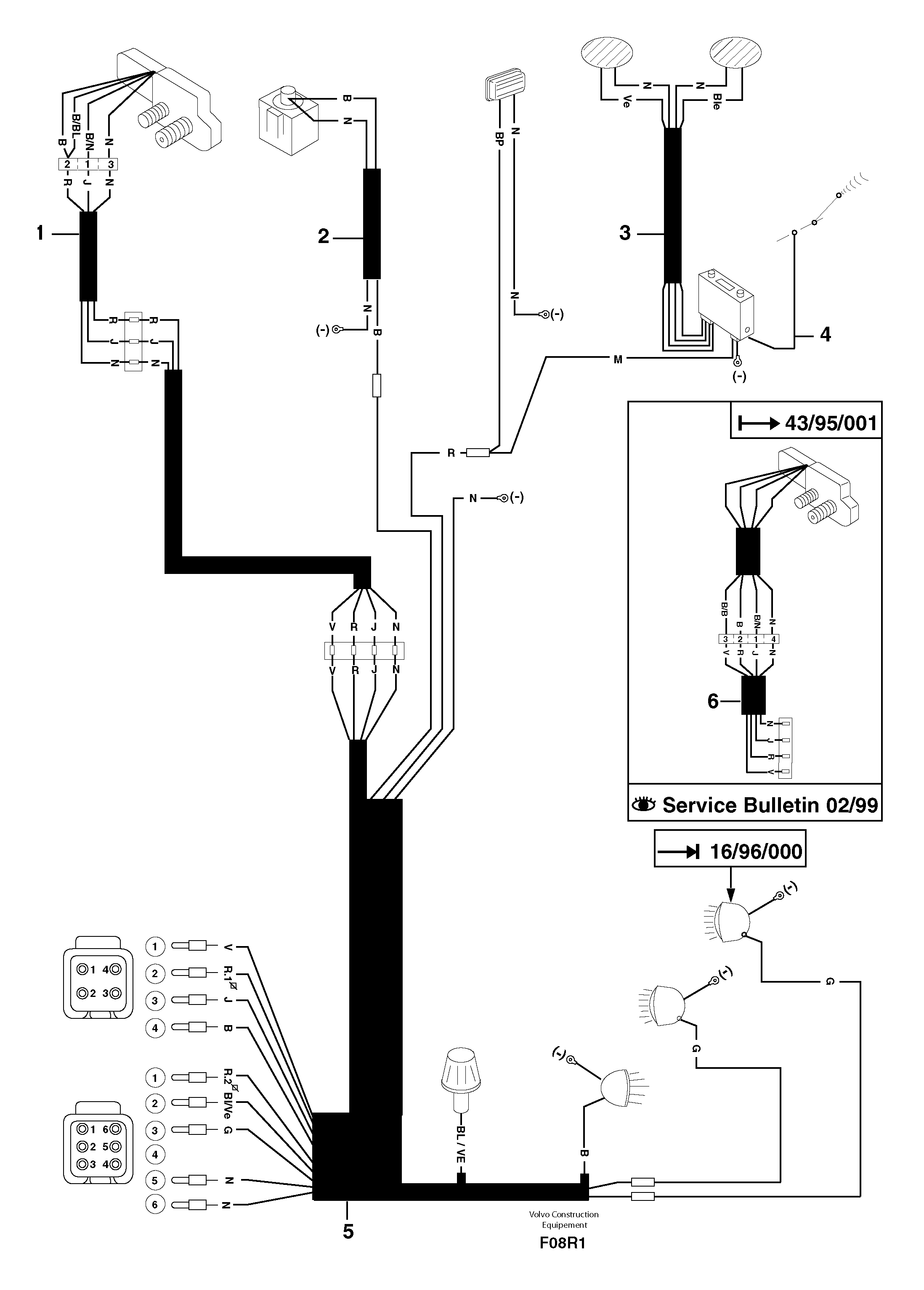 Схема запчастей Volvo EC50 - 8694 Electrical system / cab EC50 TYPE 247