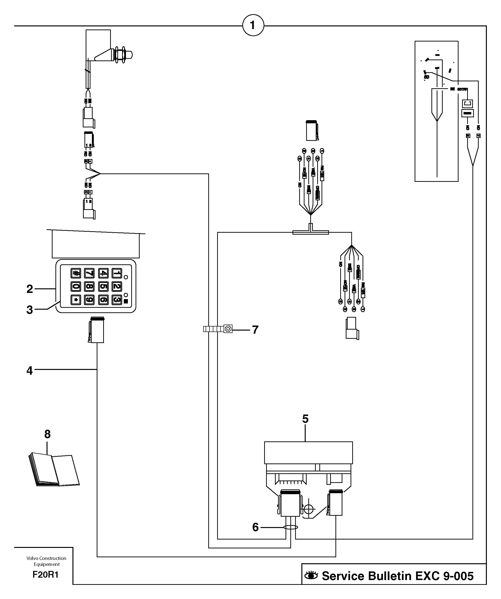 Схема запчастей Volvo EC50 - 9759 coded keypad ( anti-start ) / with Puma EC50 TYPE 247