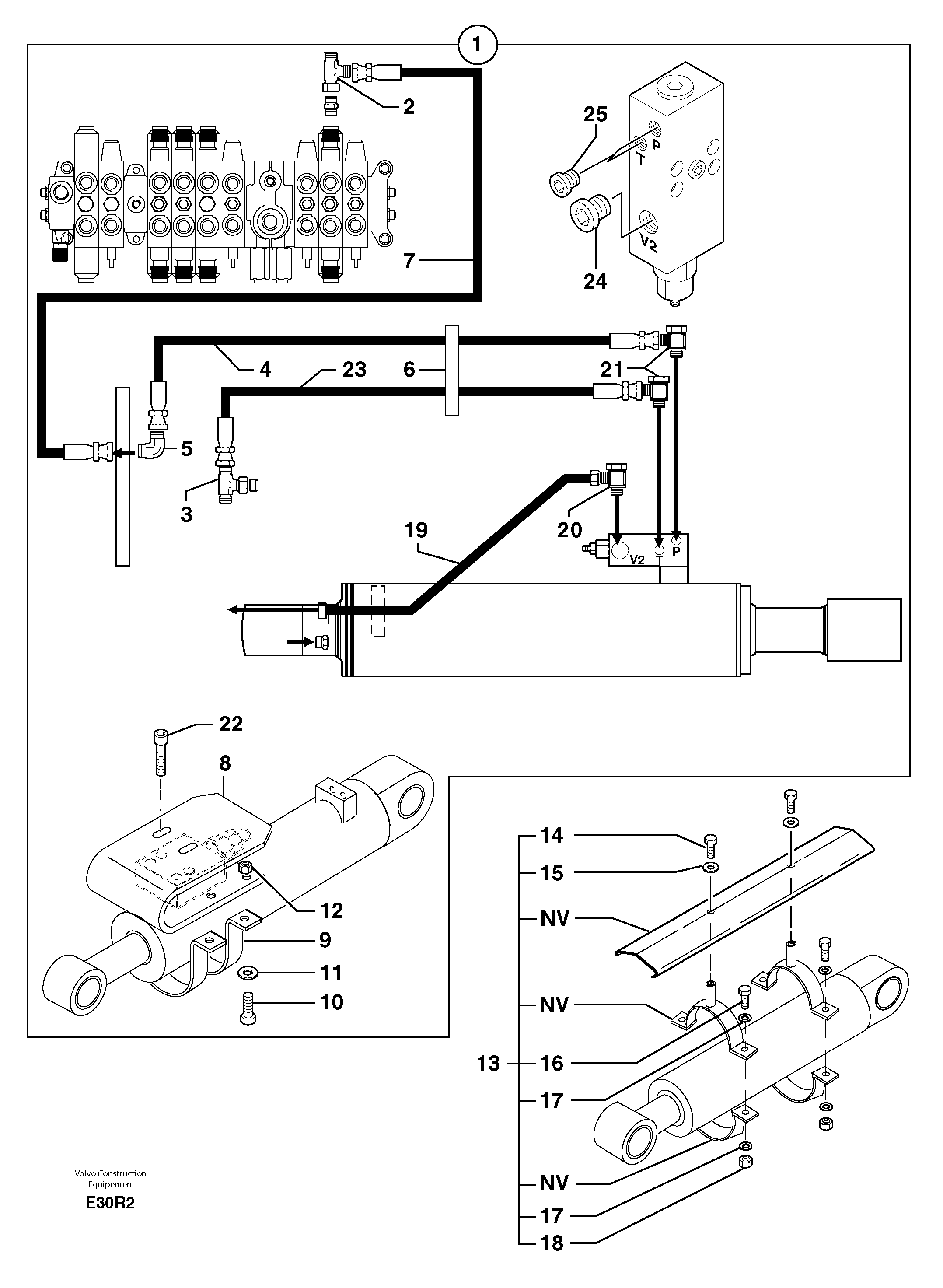 Схема запчастей Volvo EC50 - 14836 Supplement concerning handling operations / option EC50VV TYPE 247