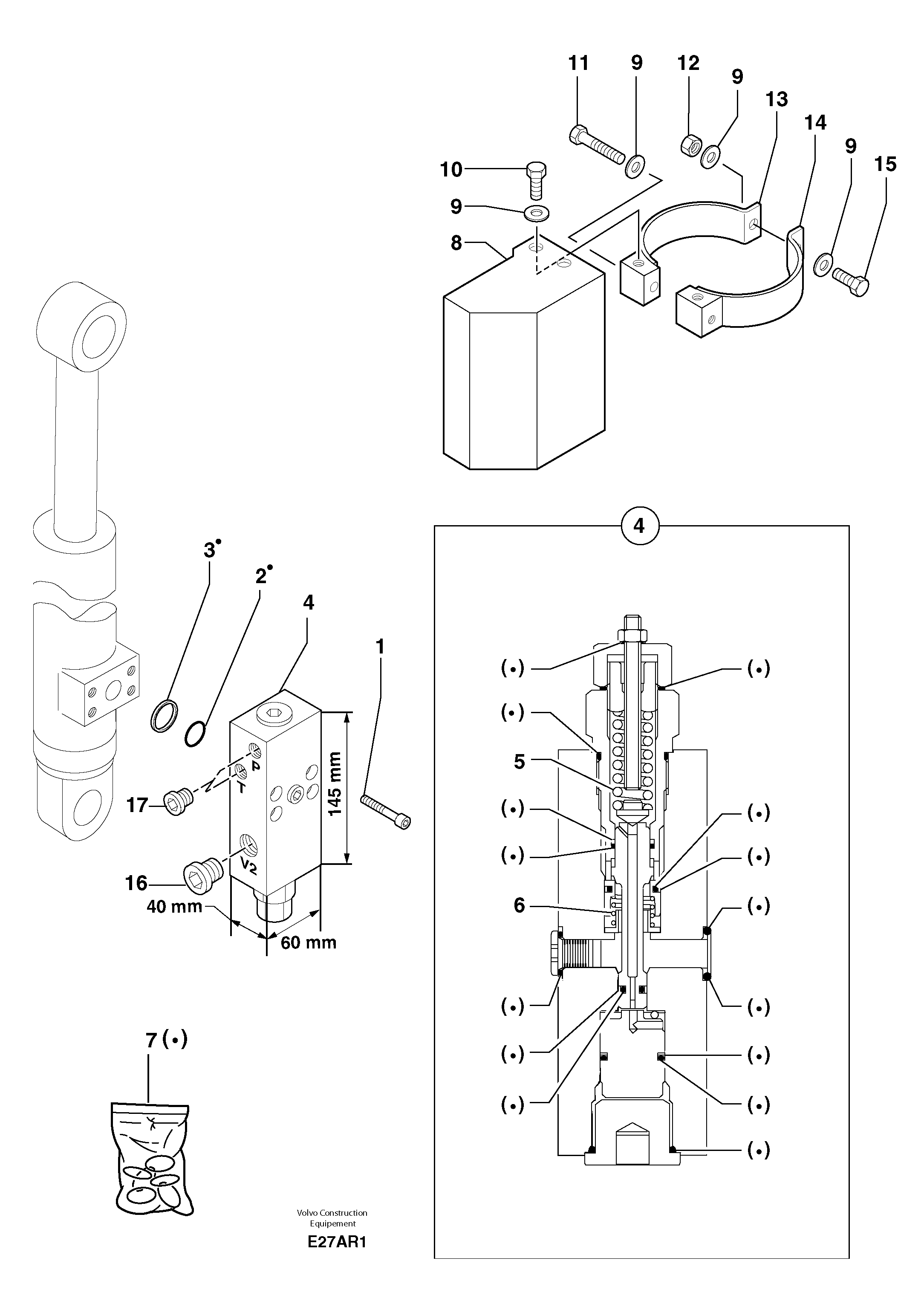 Схема запчастей Volvo EC50 - 12186 Safety valve EC50 TYPE 247