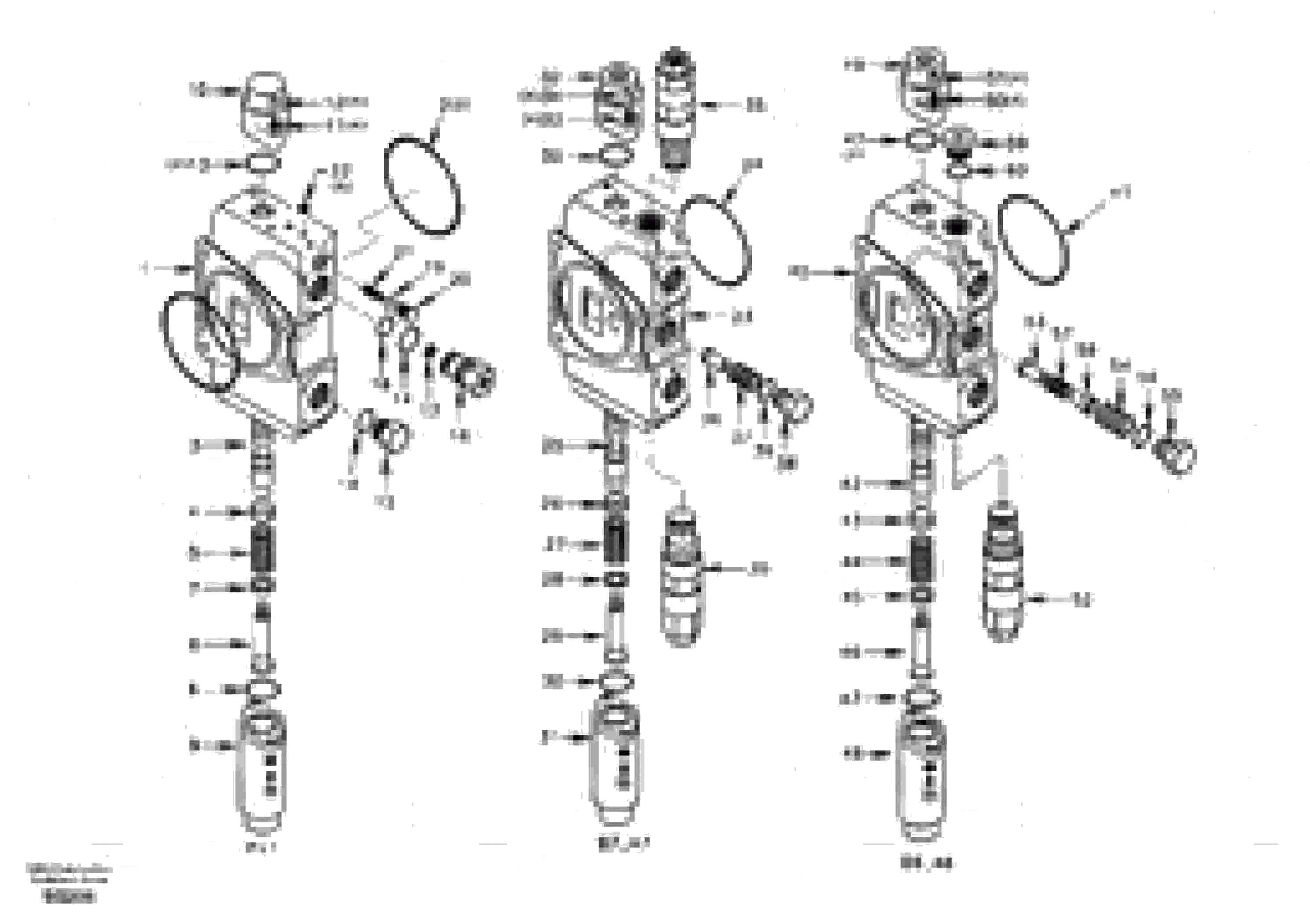 Схема запчастей Volvo EC55 - 94293 Main control valve, travel straight forward and dipper arm 1 and boom 2 EC55 SER NO 3001 -