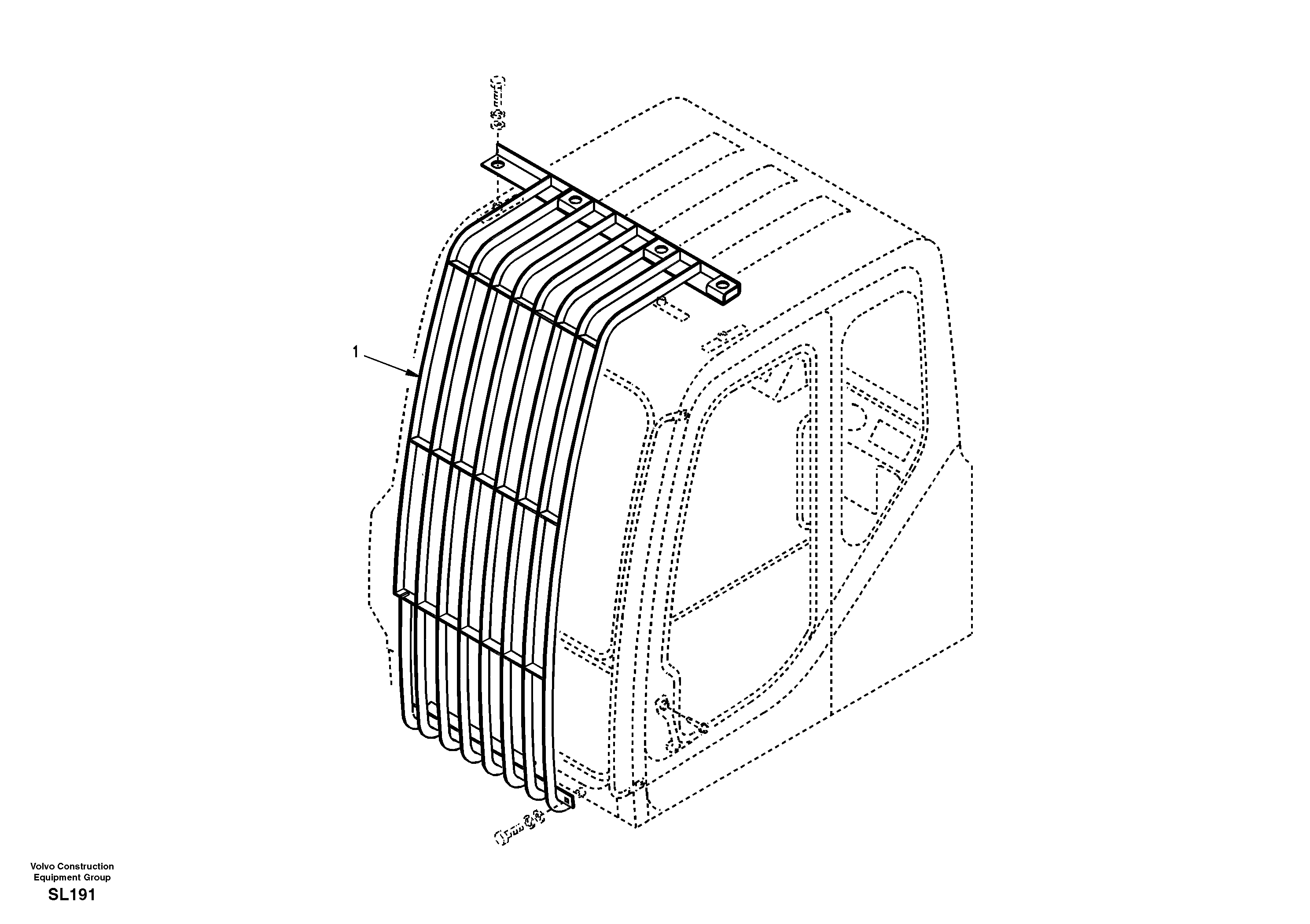 Схема запчастей Volvo EC55 - 30475 Falling object guards EC55 SER NO 5001-