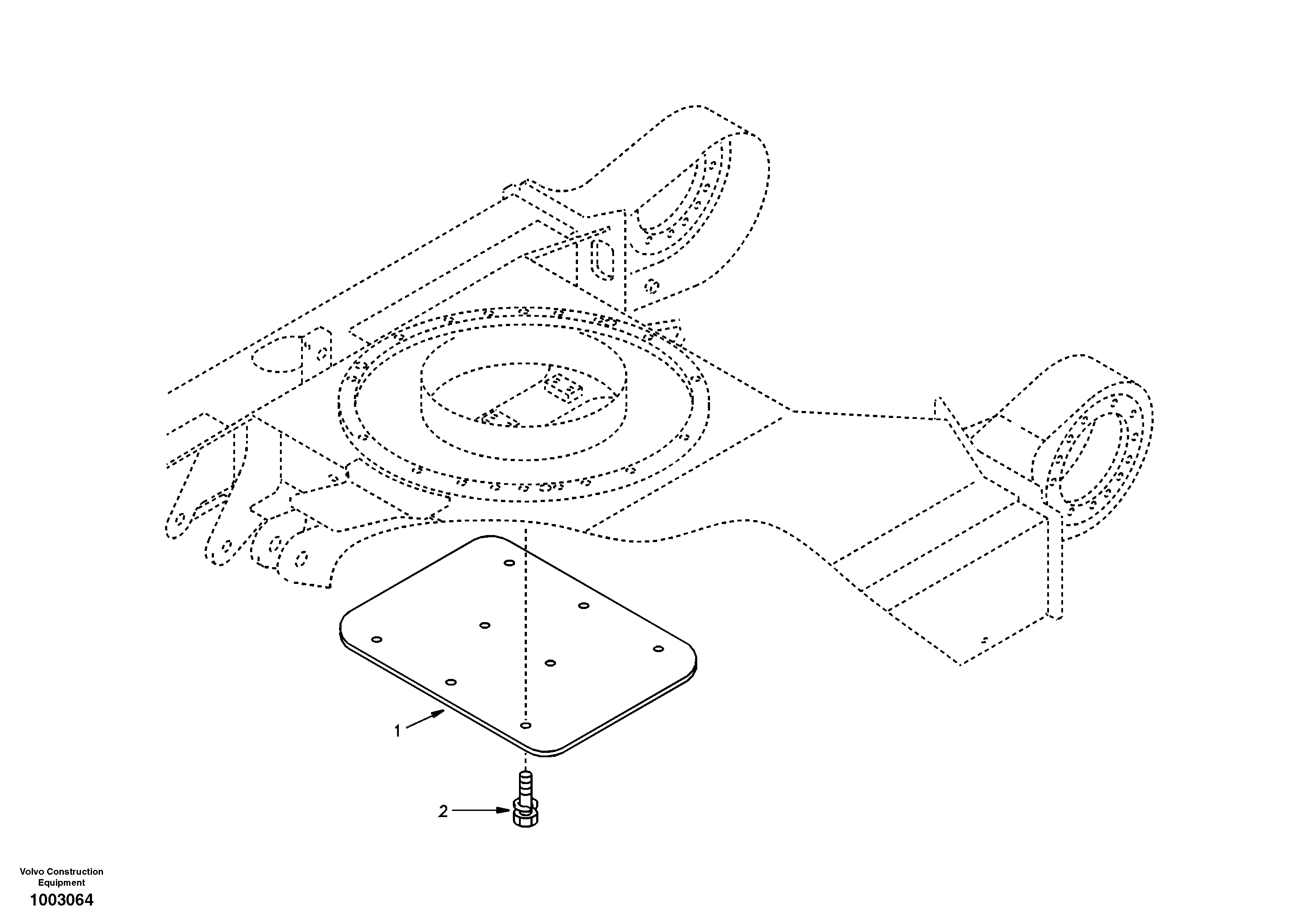 Схема запчастей Volvo EC55 - 3807 Protecting plate EC55 SER NO 20001-