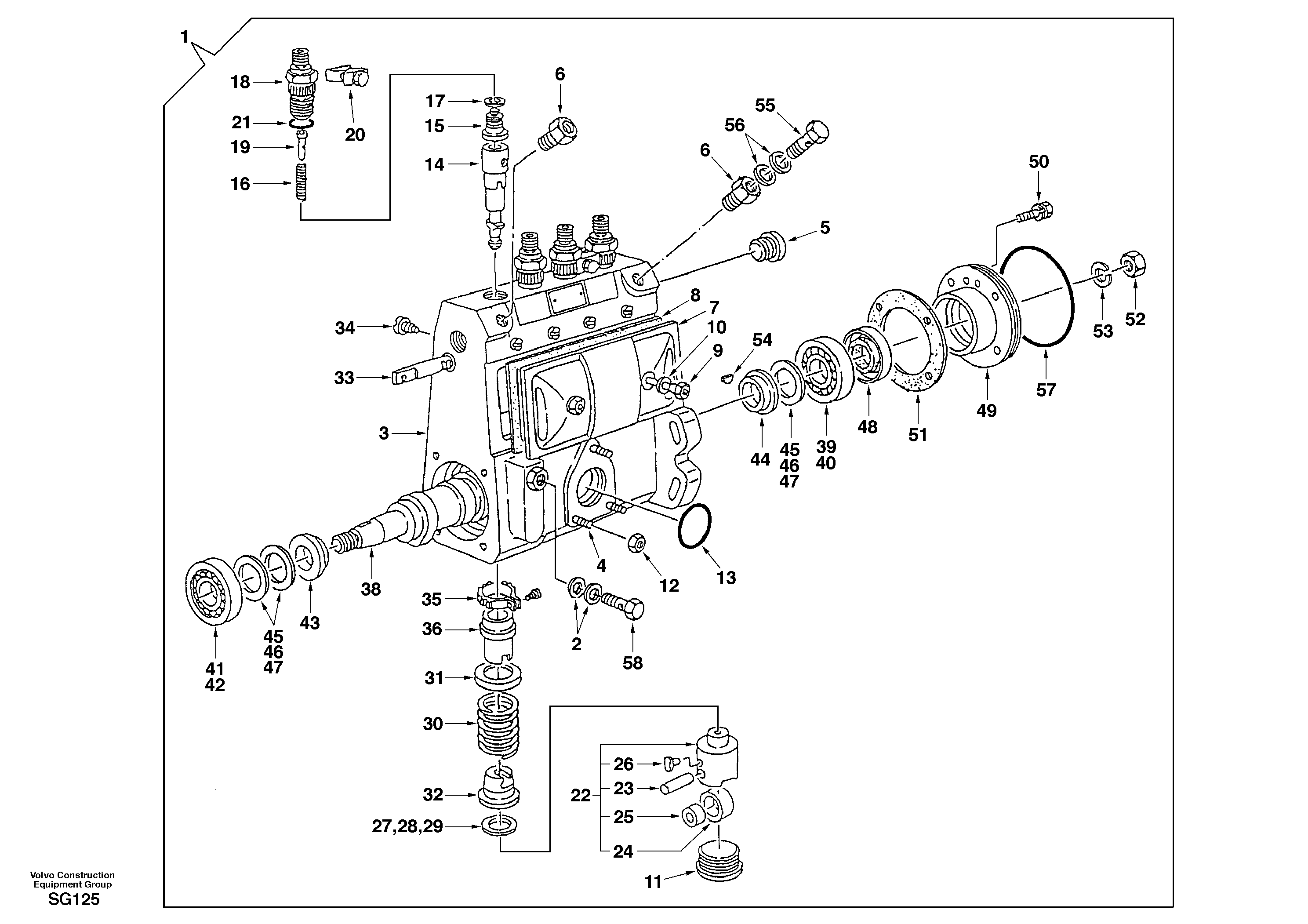 Схема запчастей Volvo EC55 - 9426 Насос EC55 SER NO 3001 -