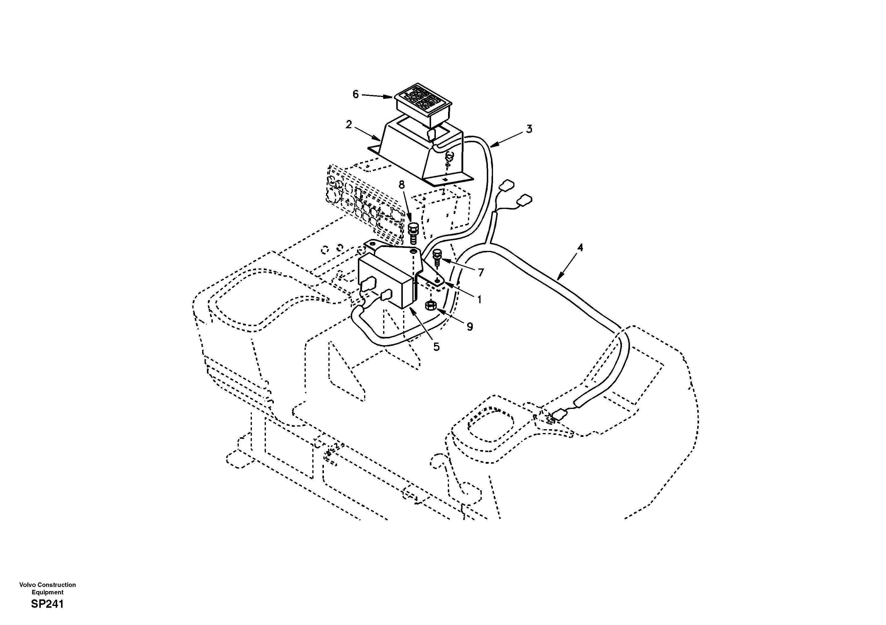 Схема запчастей Volvo EC55 - 21062 Antitheft system EC55 SER NO 20001-