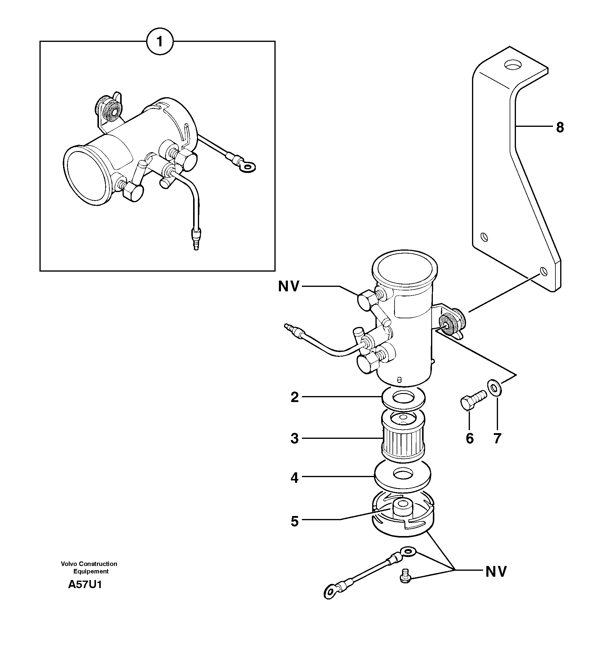 Схема запчастей Volvo EC70 - 93509 Fuel pump EC70 TYPE 233