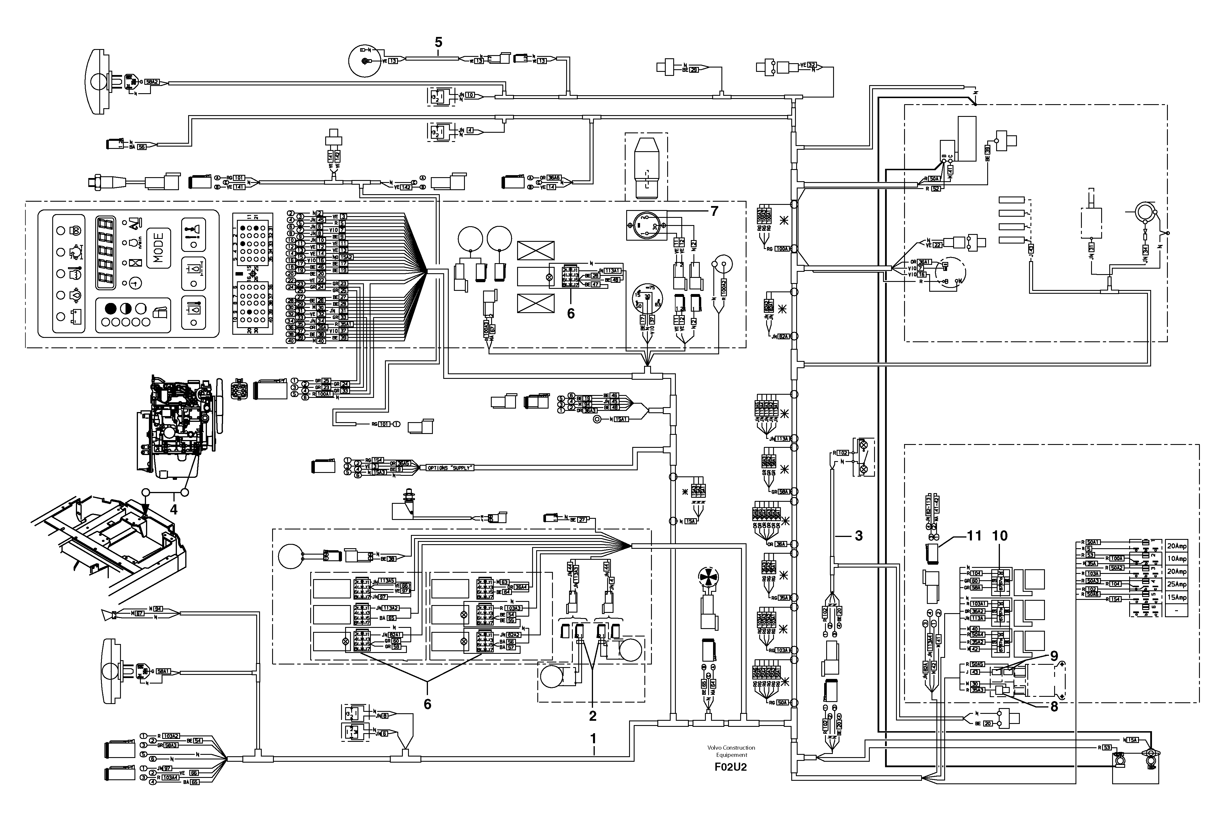 Схема запчастей Volvo EC70 - 44899 Electrical system / with Puma EC70VV TYPE 233