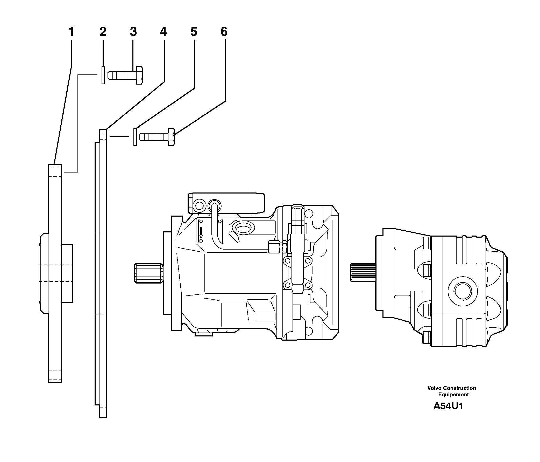 Схема запчастей Volvo EC70 - 3292 Engine coupling / hydraulic pump EC70VV TYPE 233