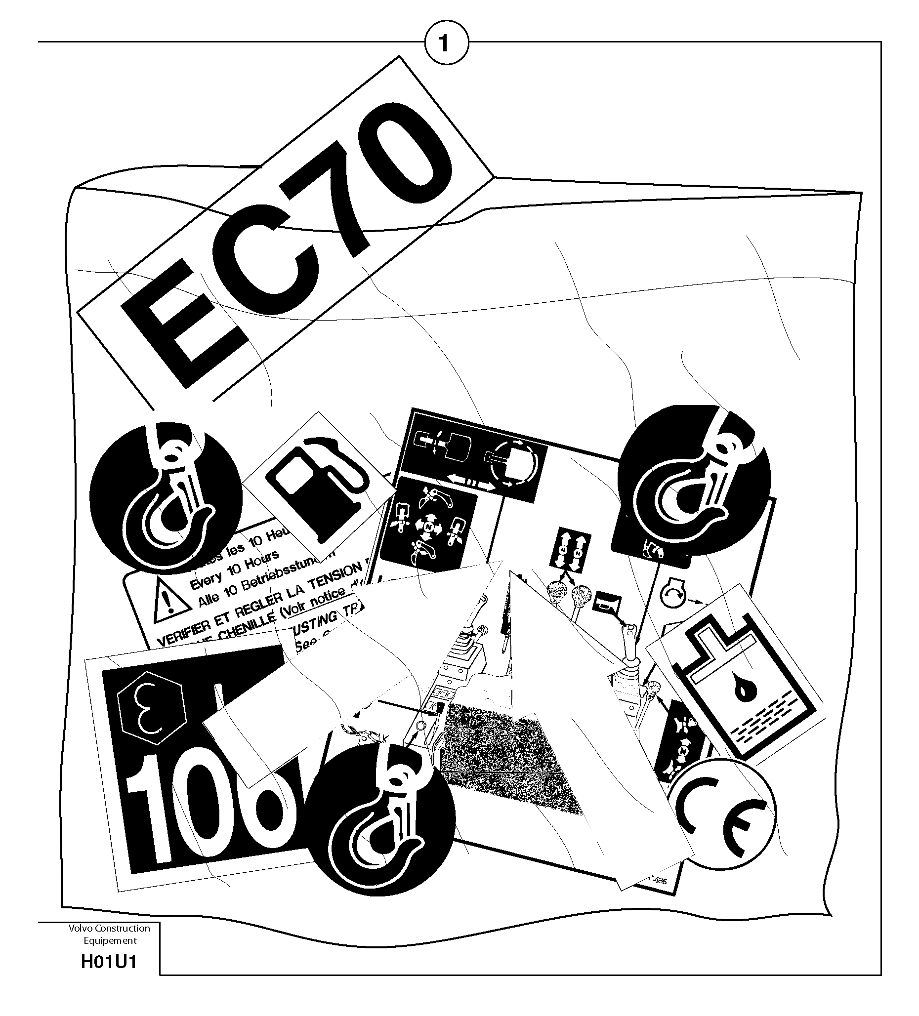 Схема запчастей Volvo EC70 - 18168 Transfer EC70 TYPE 233