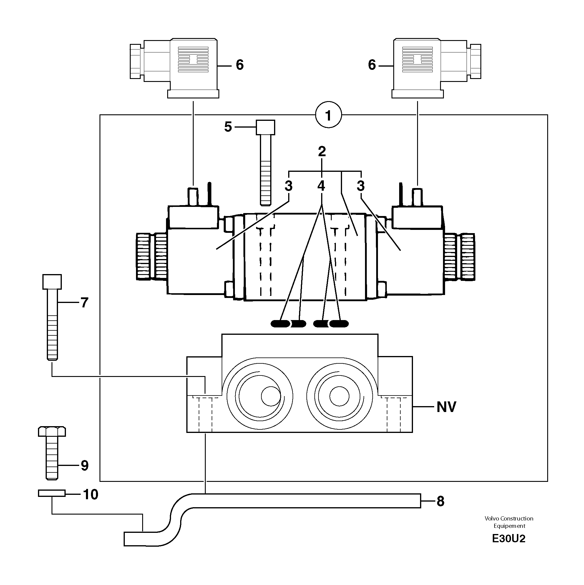 Схема запчастей Volvo EC70 - 2819 Electrovalve : accessories EC70VV TYPE 233
