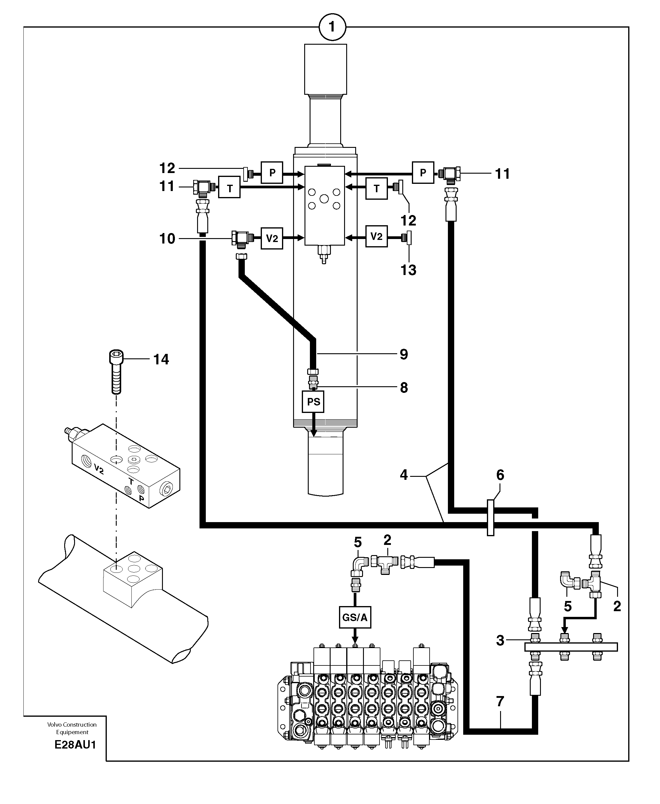 Схема запчастей Volvo EC70 - 2670 Supplement concerning handling operations / option EC70 TYPE 233