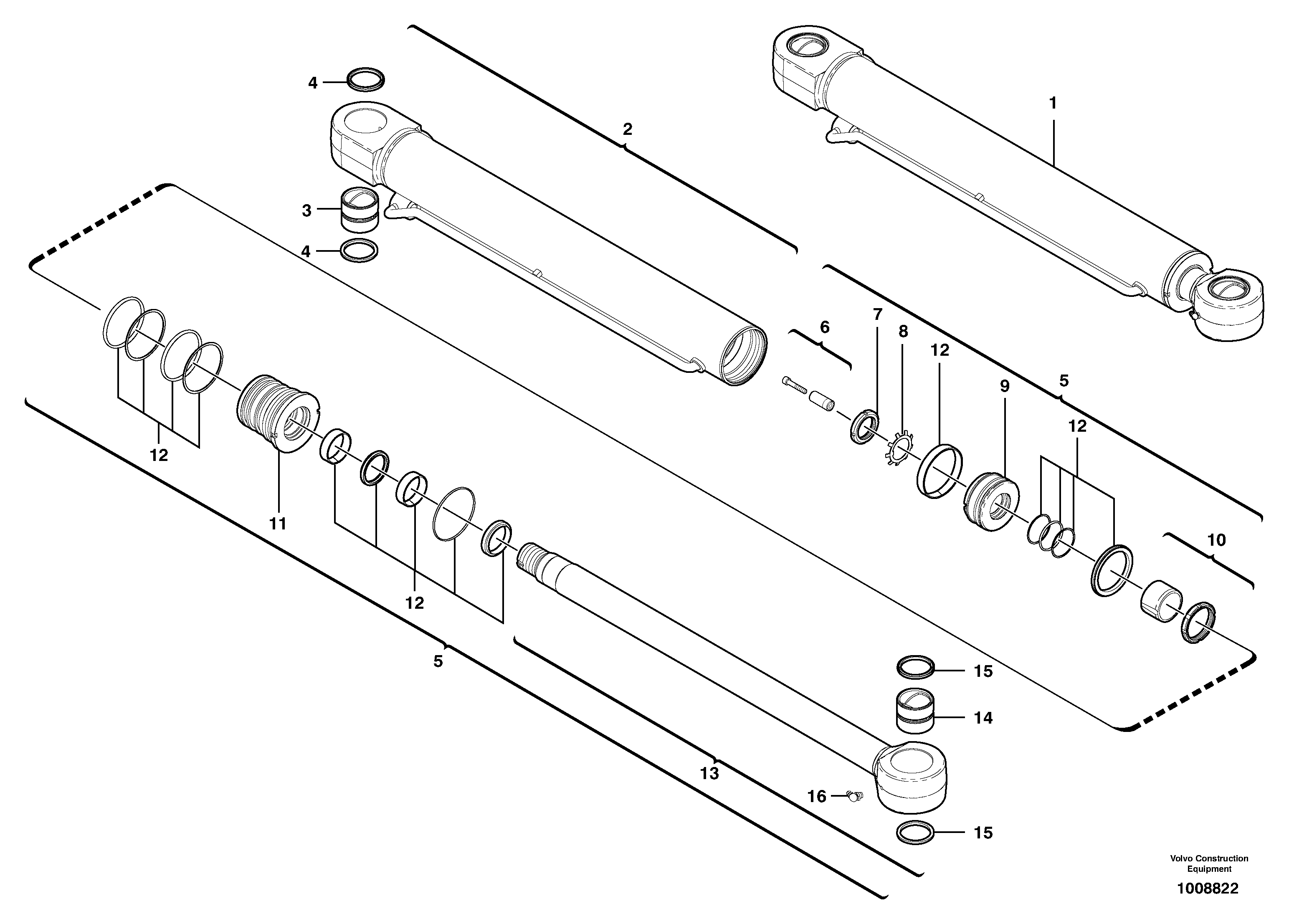 Схема запчастей Volvo EC70 - 3214 Boom offset cylinder EC70VV TYPE 233