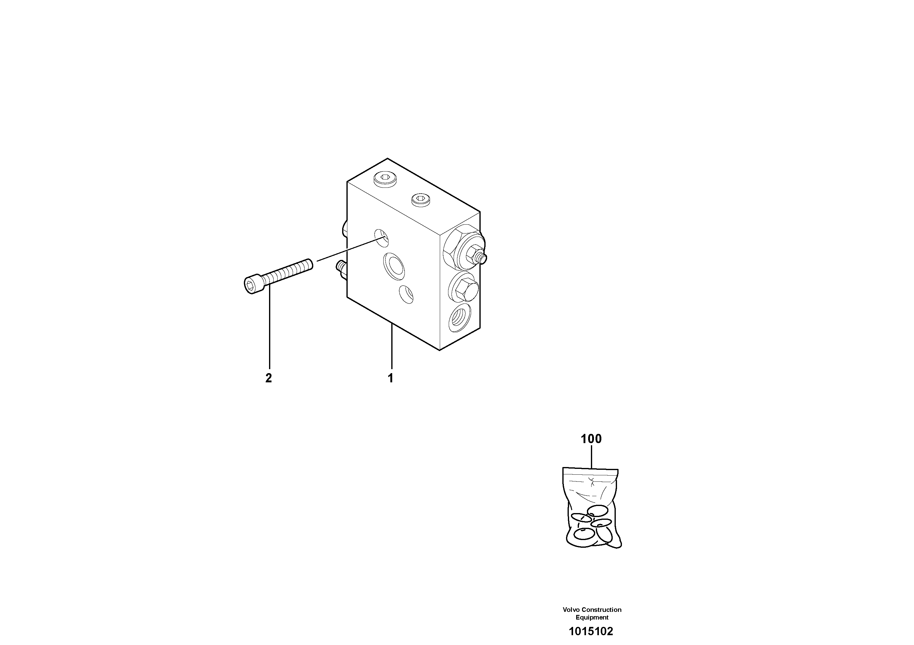 Схема запчастей Volvo EW50 - 6924 Balancing valve ( slewing ) EW50 TYPE 256