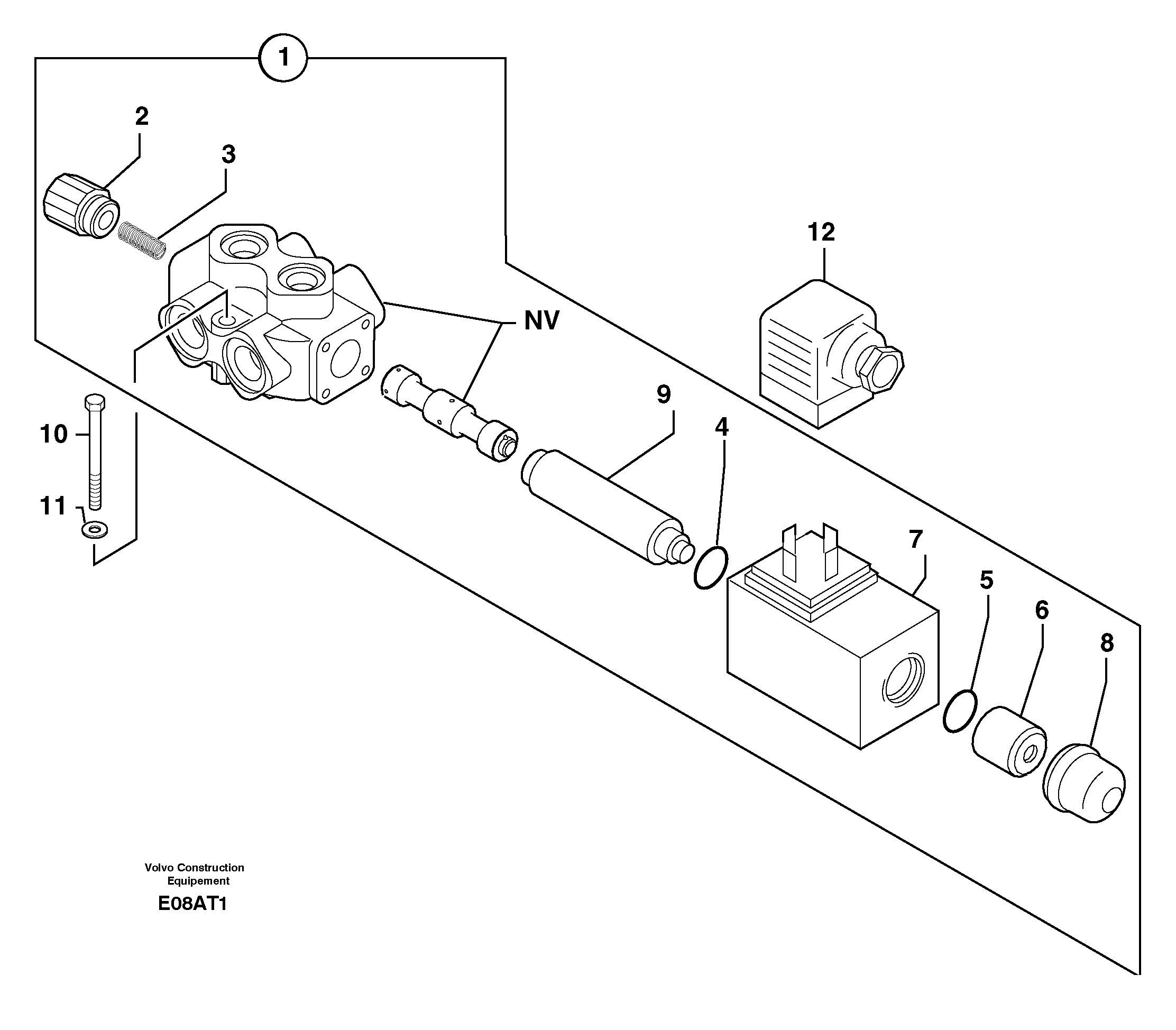 Схема запчастей Volvo EW50 - 26167 Slewing-offset selector switch ( for valve ) EW50VV TYPE 256