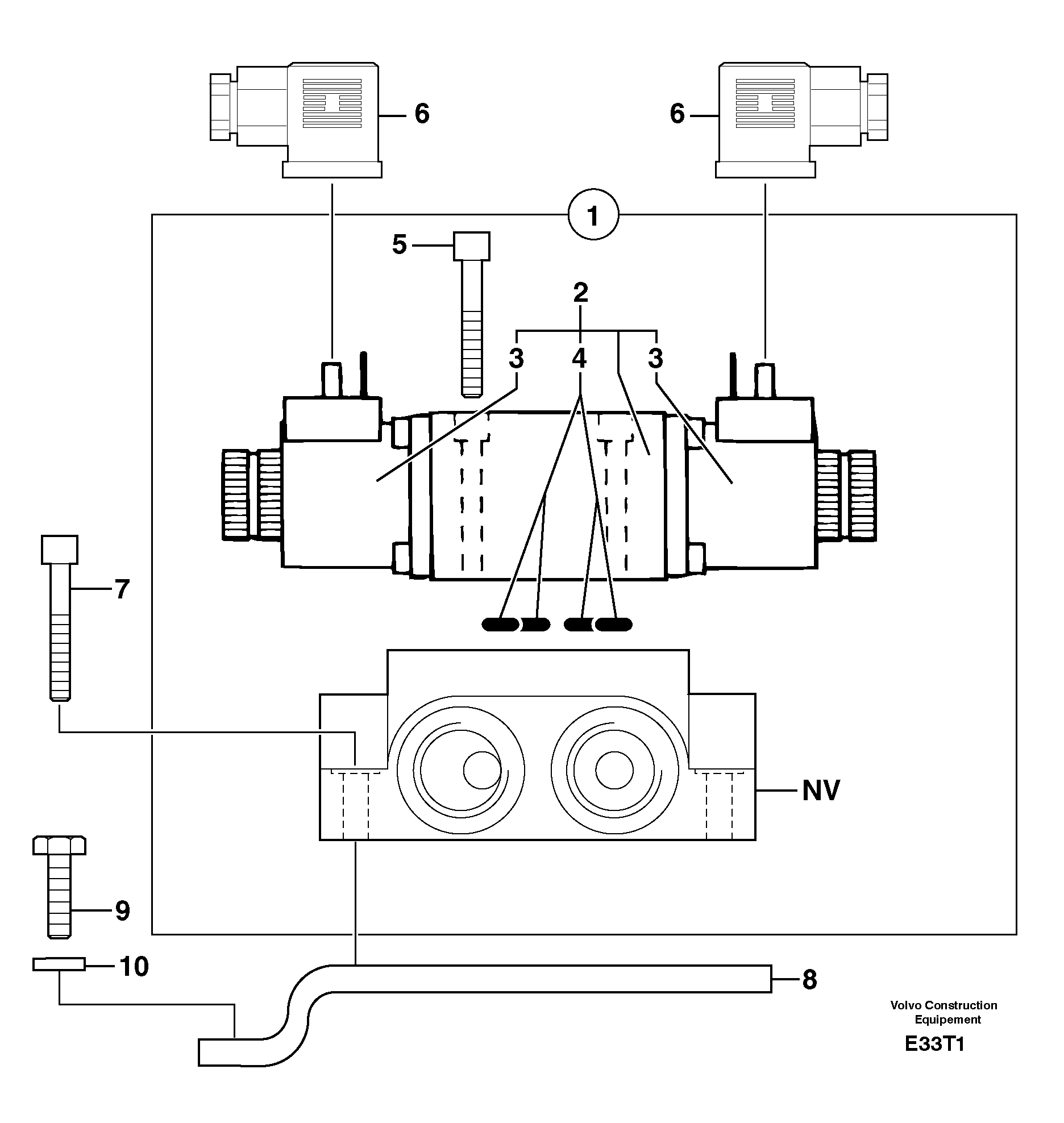 Схема запчастей Volvo EW50 - 26194 Electrovalve : accessories EW50VV TYPE 256