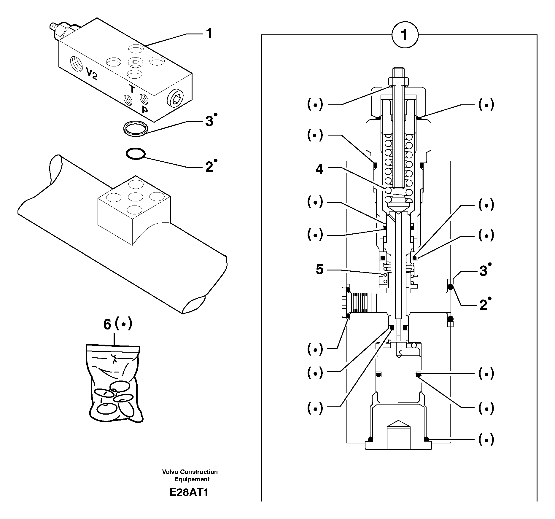 Схема запчастей Volvo EW50 - 32632 Safety valve ( dipper arm cylinder ) EW50VV TYPE 256