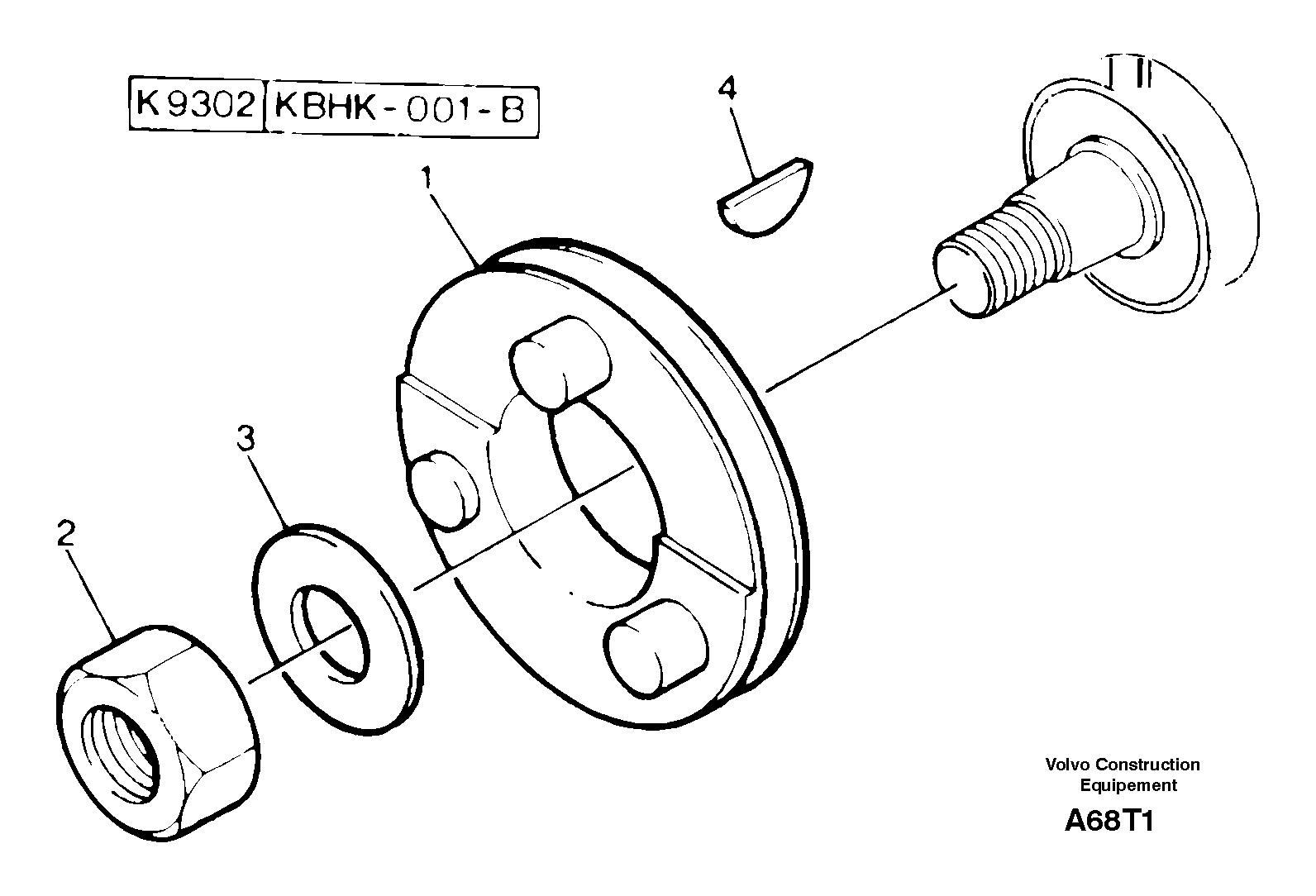 Схема запчастей Volvo EW50 - 27623 Front end drive input EW50VV TYPE 256