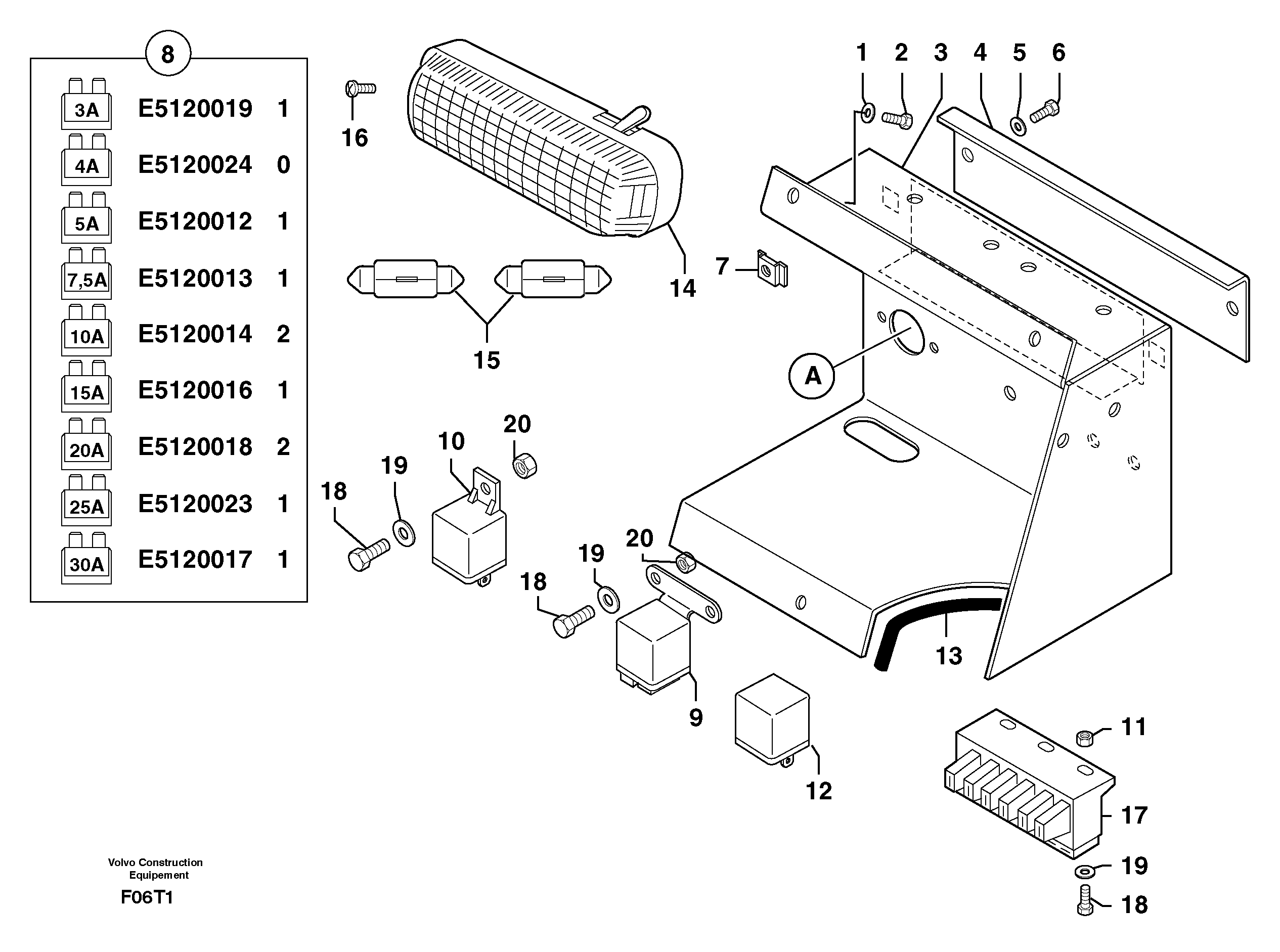 Схема запчастей Volvo EW50 - 31039 Electrical equipment EW50VV TYPE 256