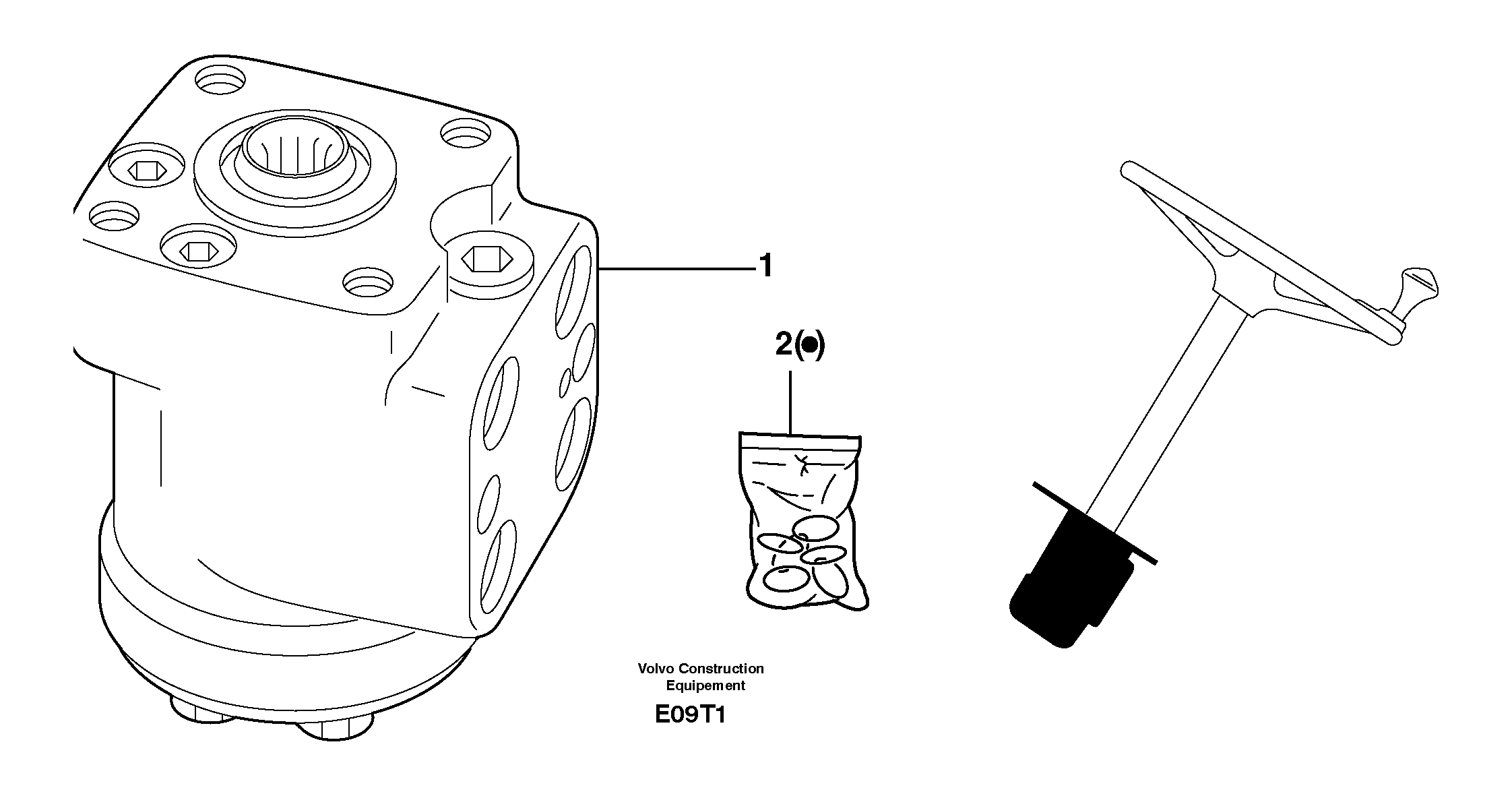 Схема запчастей Volvo EW50 - 31869 Steering device EW50VV TYPE 256