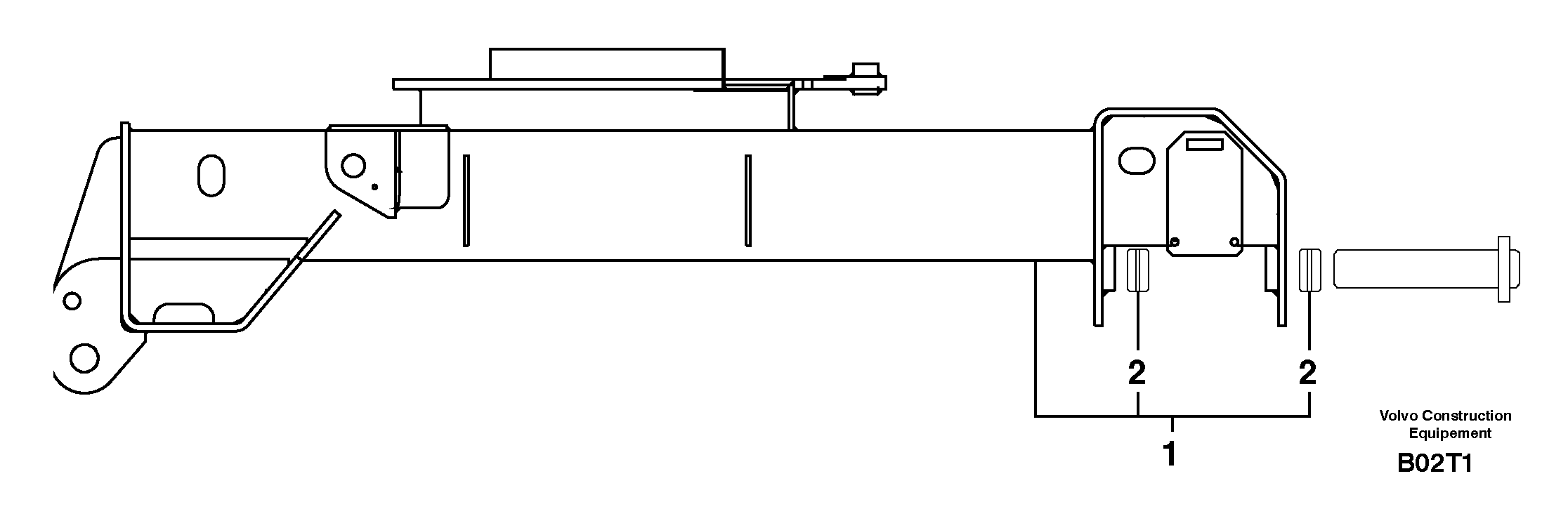 Схема запчастей Volvo EW50 - 31876 Lower frame EW50VV TYPE 256