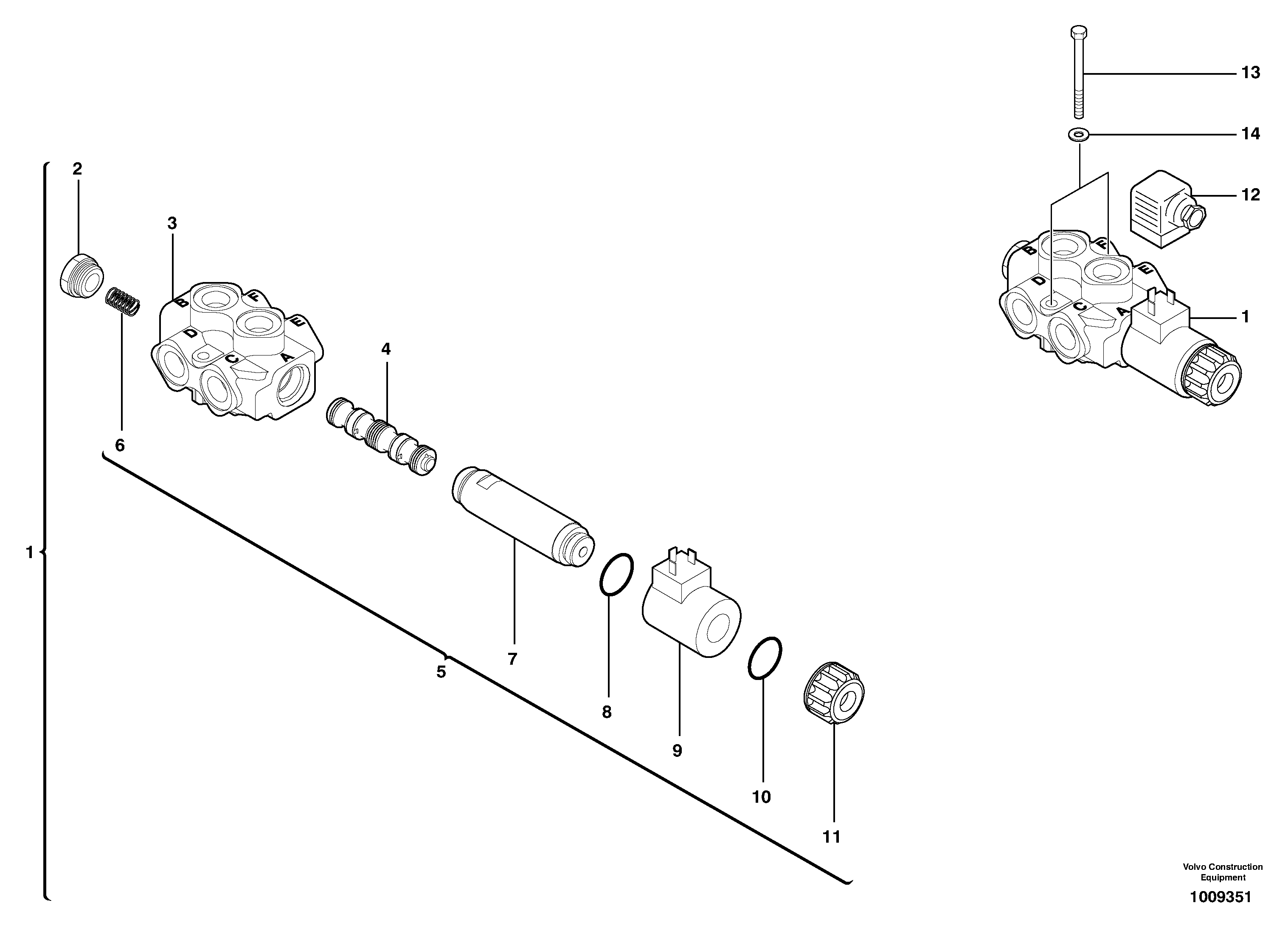 Схема запчастей Volvo EW50 - 6916 Slewing-offset selector switch EW50 TYPE 256