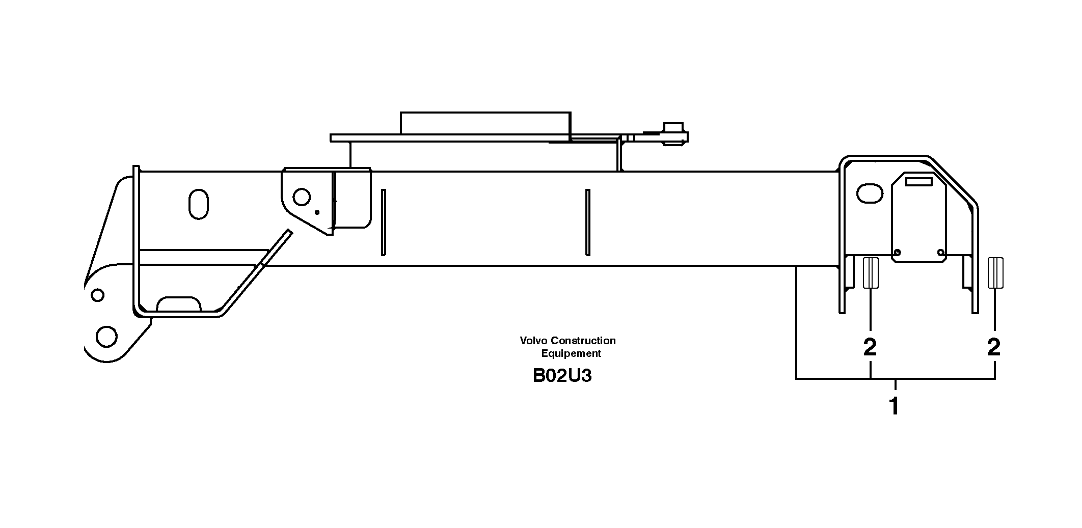 Схема запчастей Volvo EW70 - 7564 Lower frame EW70VV TYPE 262