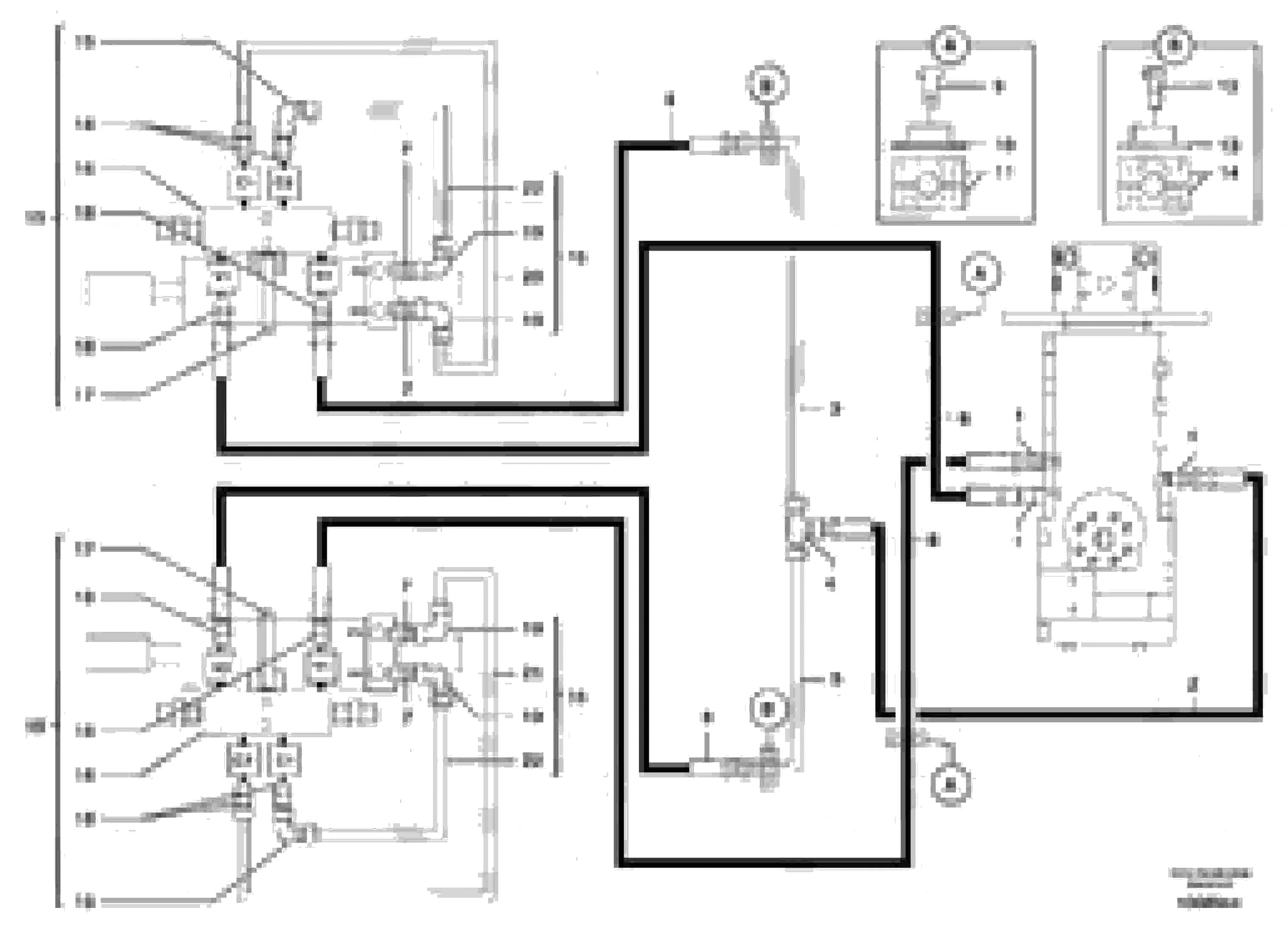 Схема запчастей Volvo EW70 - 106896 Hydr. circuit. ( dozer blade ) EW70VV TYPE 262