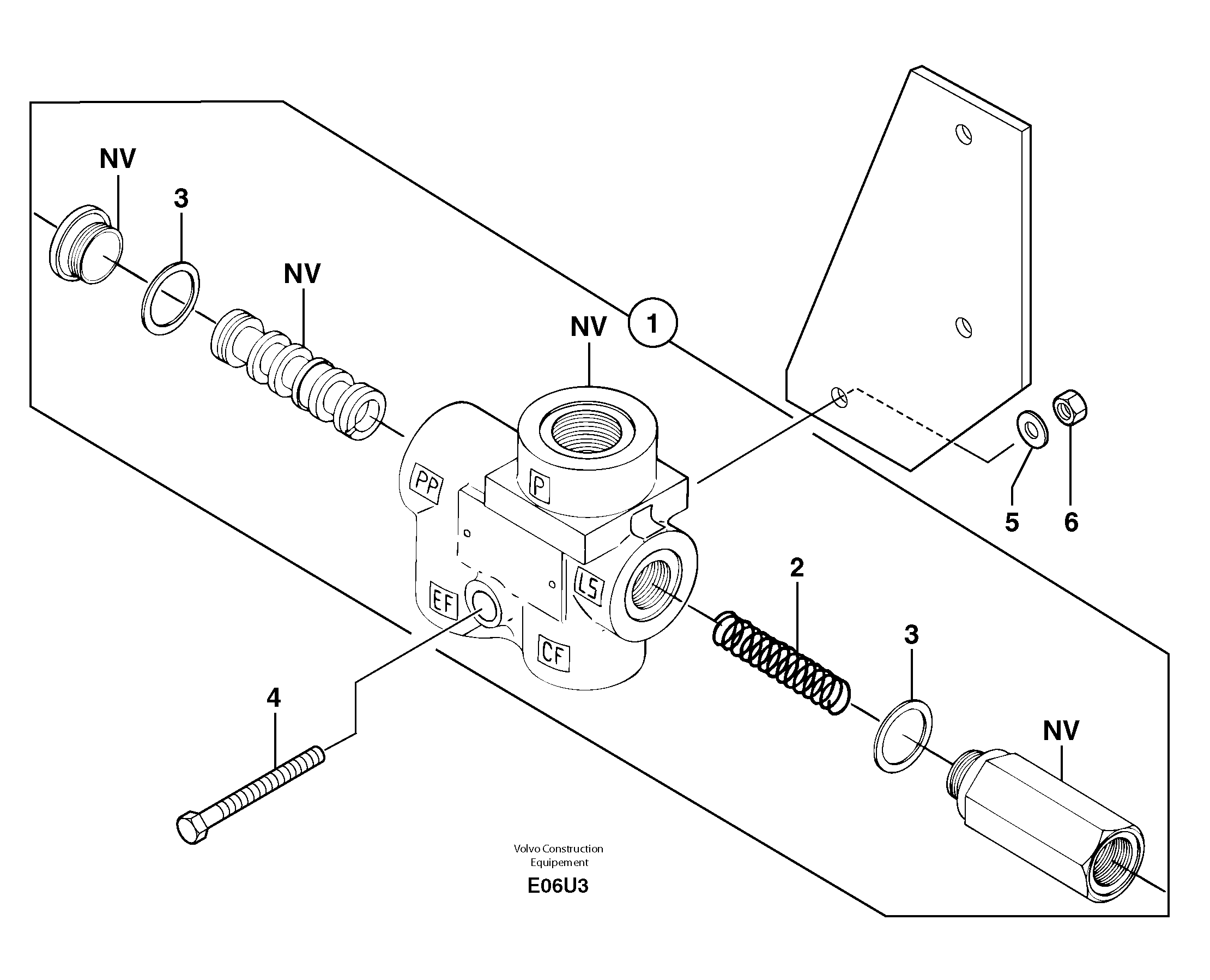 Схема запчастей Volvo EW70 - 11562 Датчик EW70VV TYPE 262