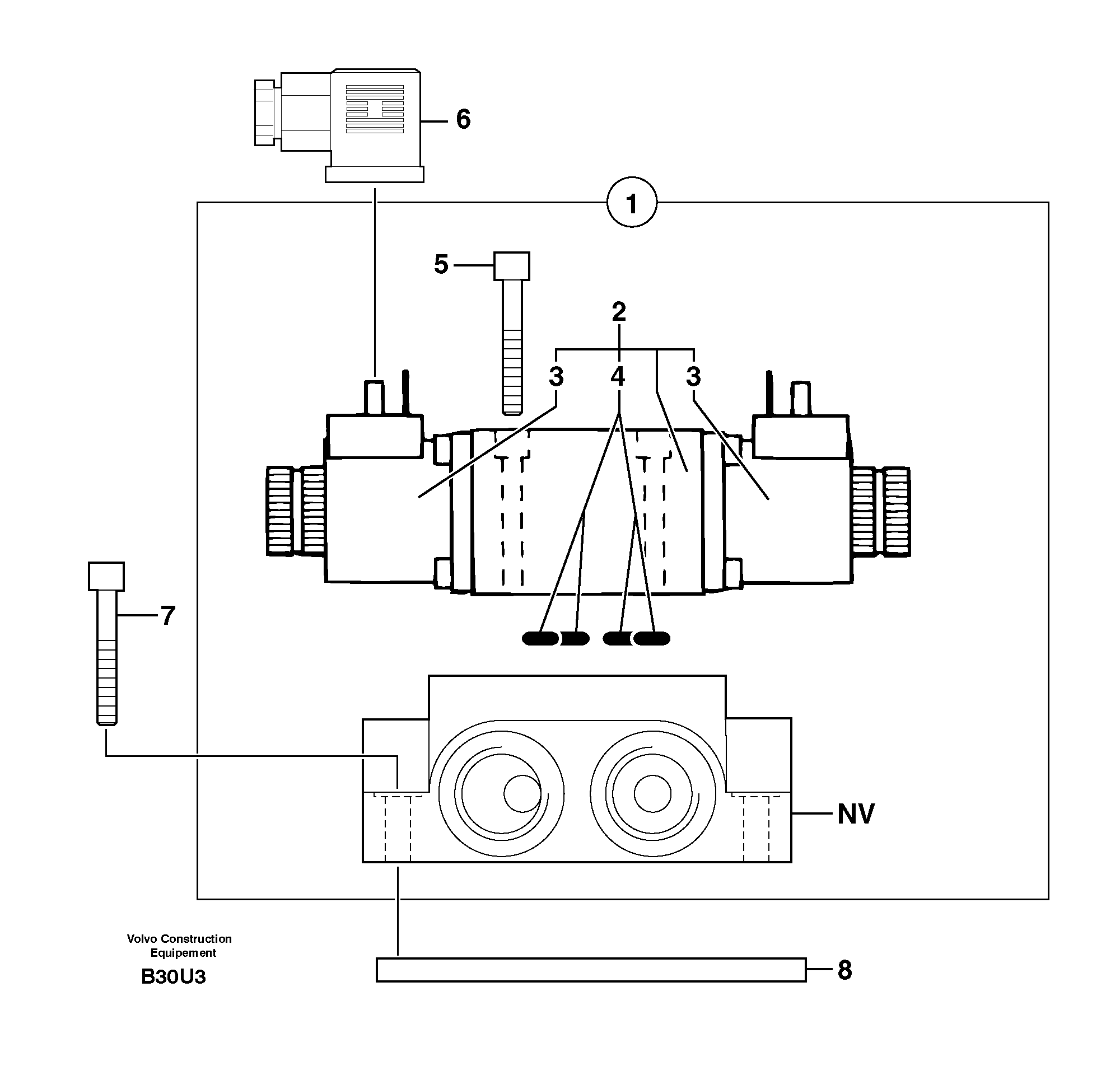 Схема запчастей Volvo EW70 - 11568 Electrovalve : stabiliser EW70VV TYPE 262