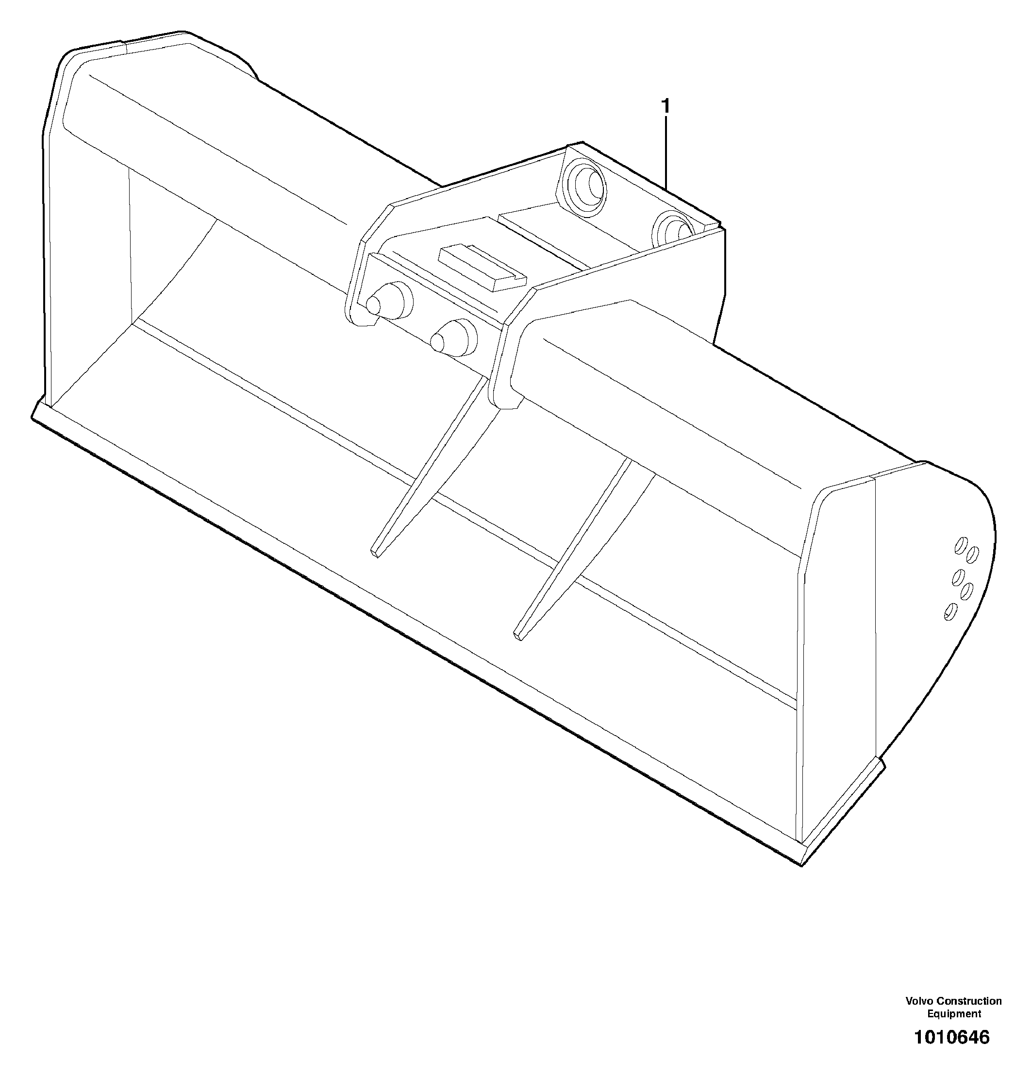 Схема запчастей Volvo EW70 - 18373 Grading bucket for Quickfit EW70VV TYPE 262