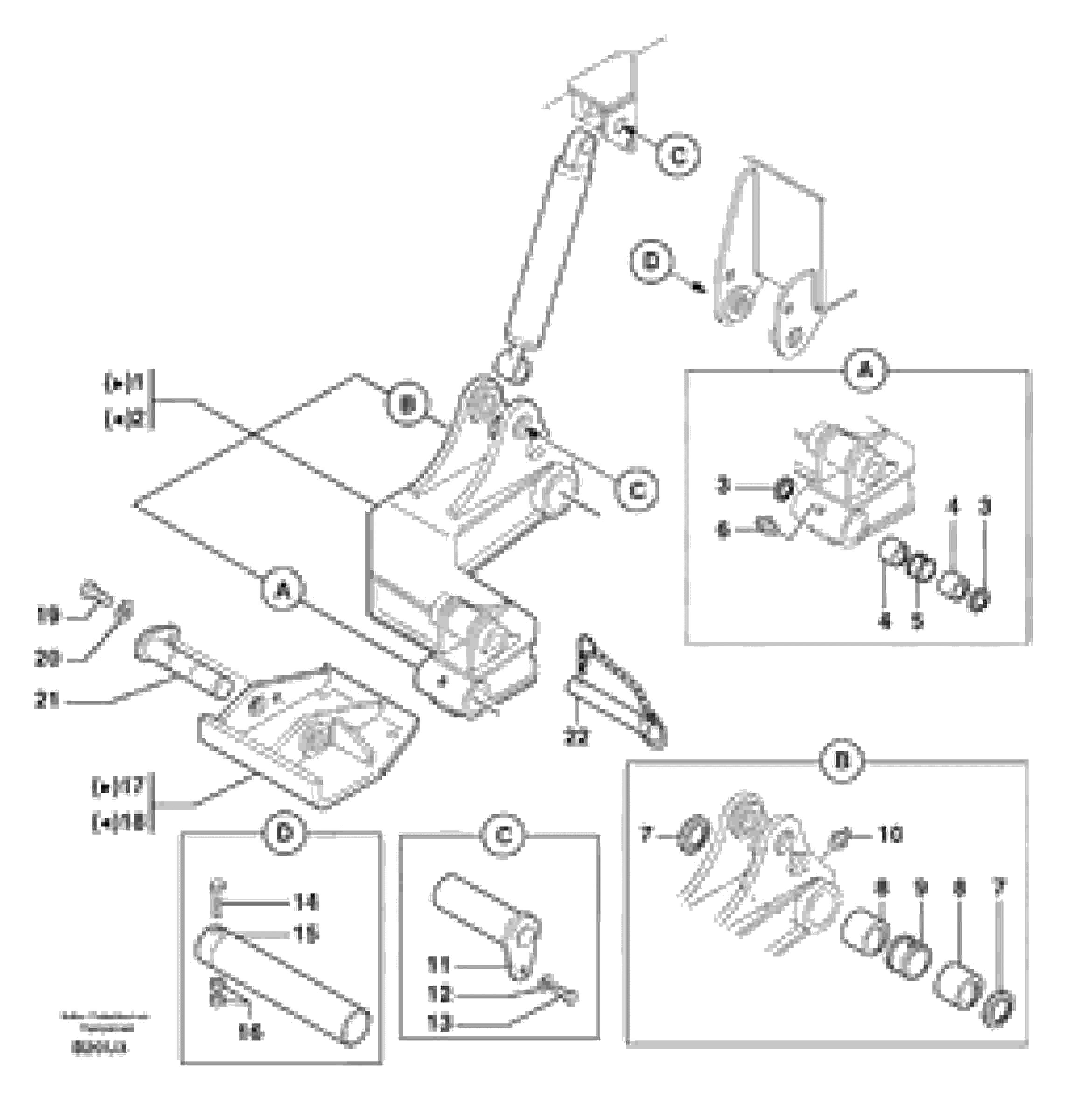 Схема запчастей Volvo EW70 - 105772 Stabiliser EW70VV TYPE 262