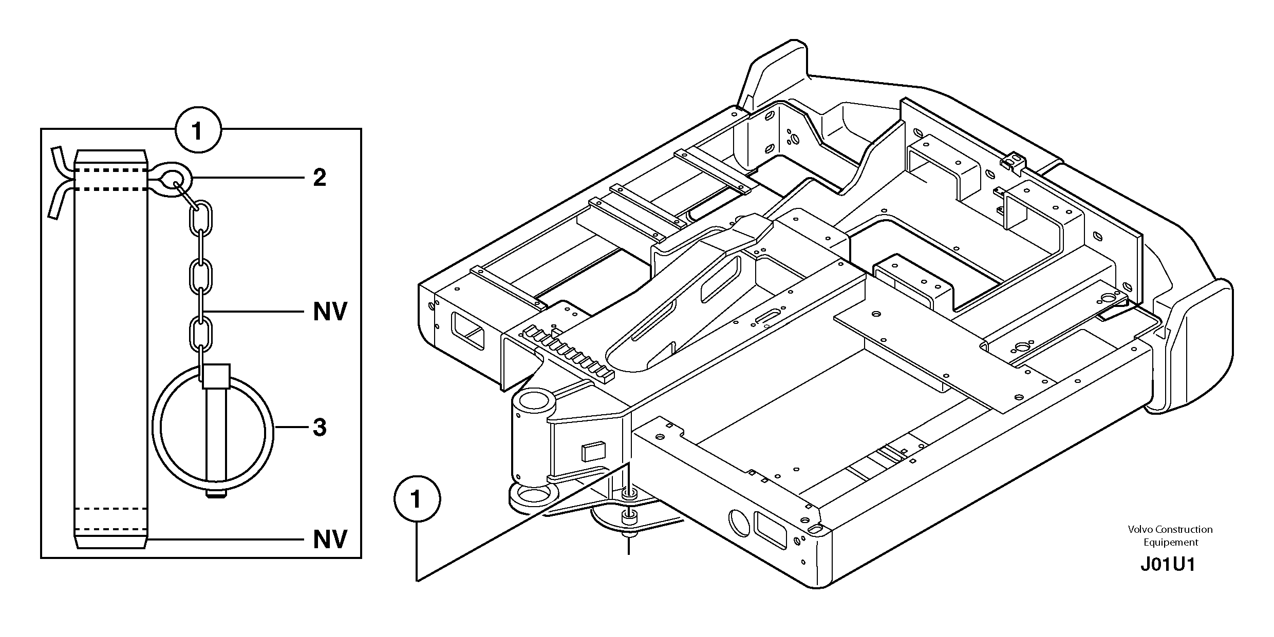 Схема запчастей Volvo EW70 - 10941 Slew locking EW70 TYPE 262