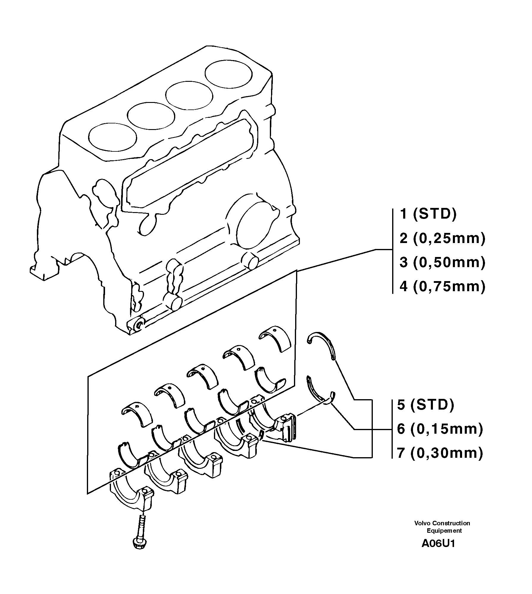 Схема запчастей Volvo EW70 - 3426 Bearings ( set ) EW70 TYPE 262