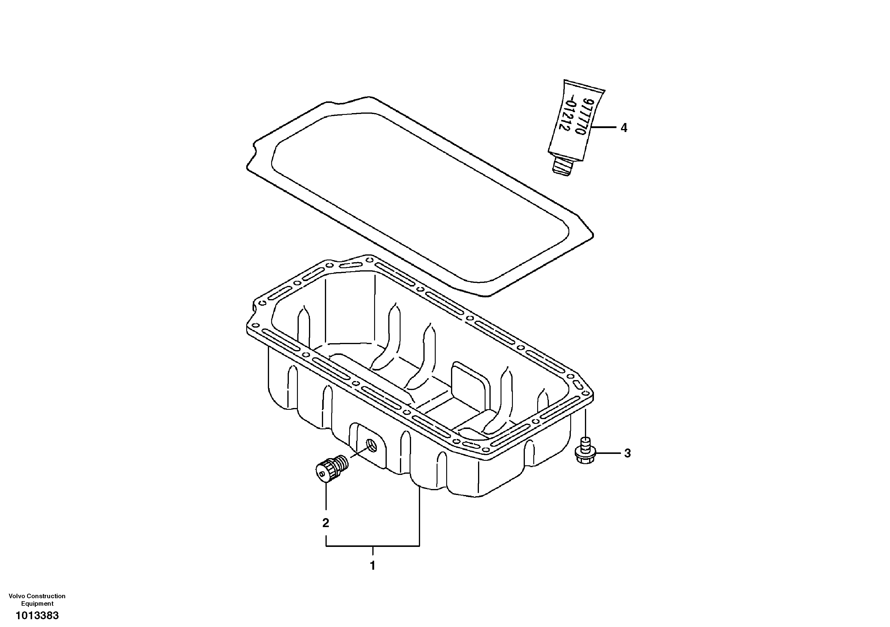Схема запчастей Volvo ECR88 - 26384 Oil sump ECR88 S/N 10001-14010