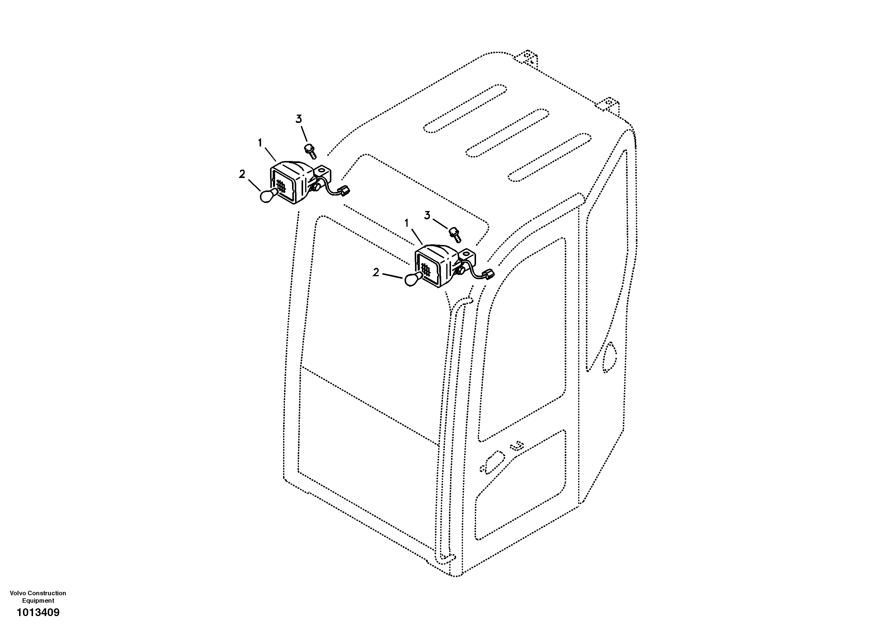 Схема запчастей Volvo ECR88 - 20244 Lighting, front ECR88 S/N 14011-