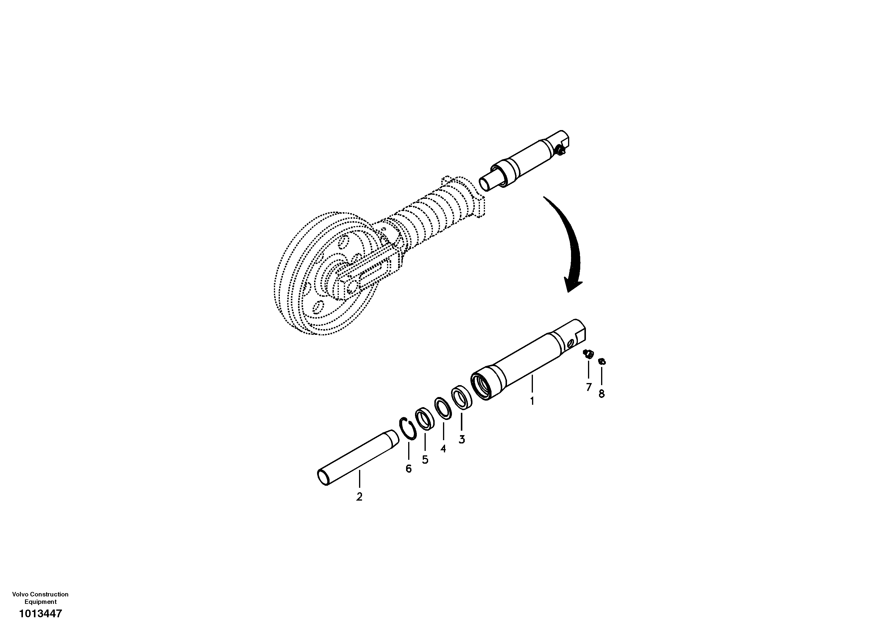 Схема запчастей Volvo ECR88 - 36533 Undercarriage, spring package ECR88 S/N 14011-